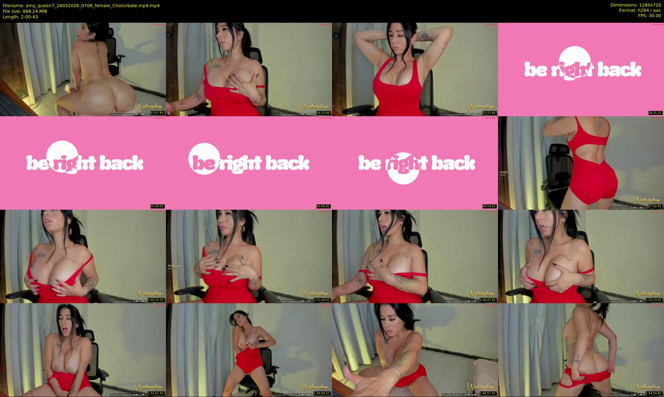amy_queen7 — 121 minute Chaturbate female cam show recording, 720p, Mar 26, 2026