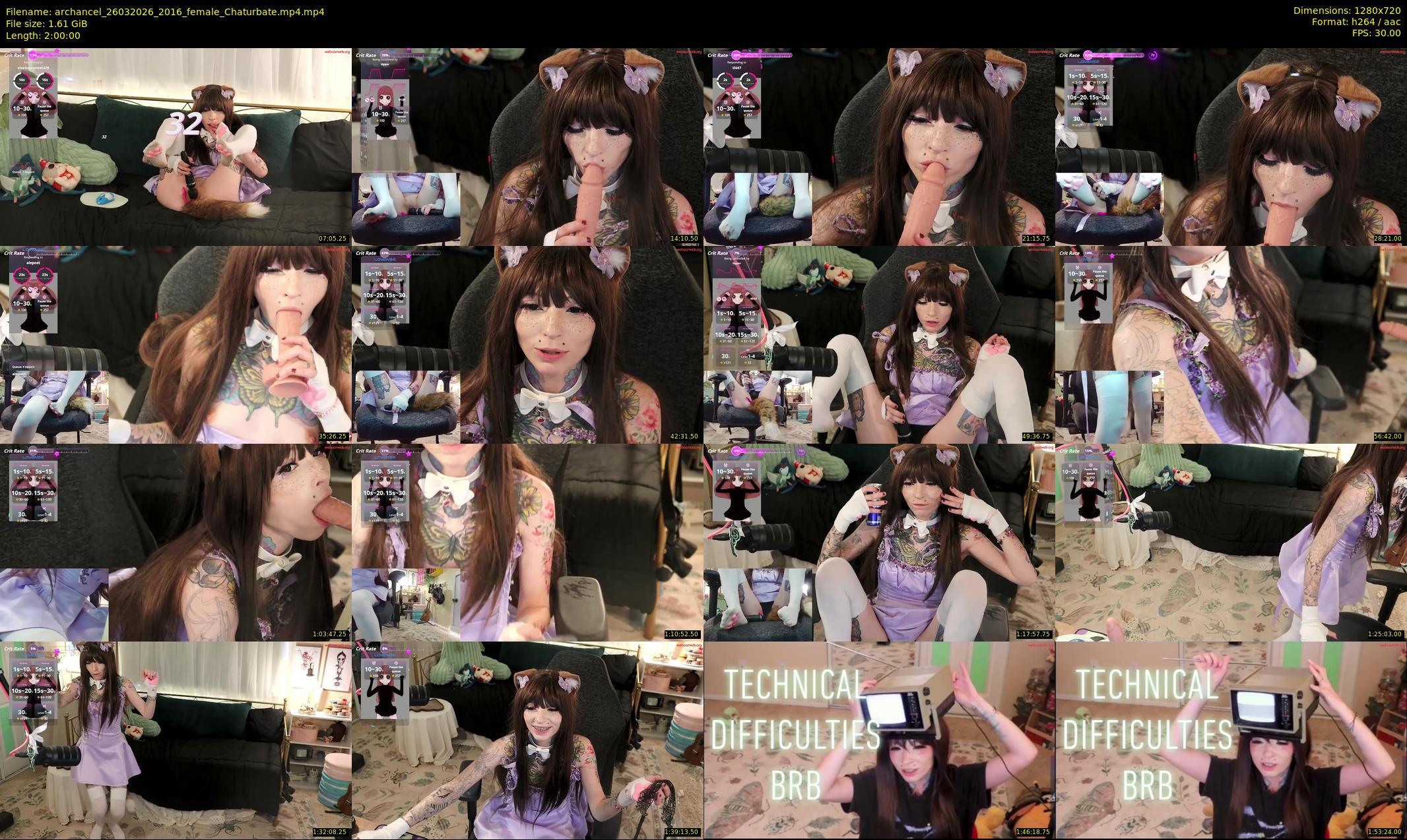 archancel — 120 minute Chaturbate female cam show recording, 720p, Mar 26, 2026