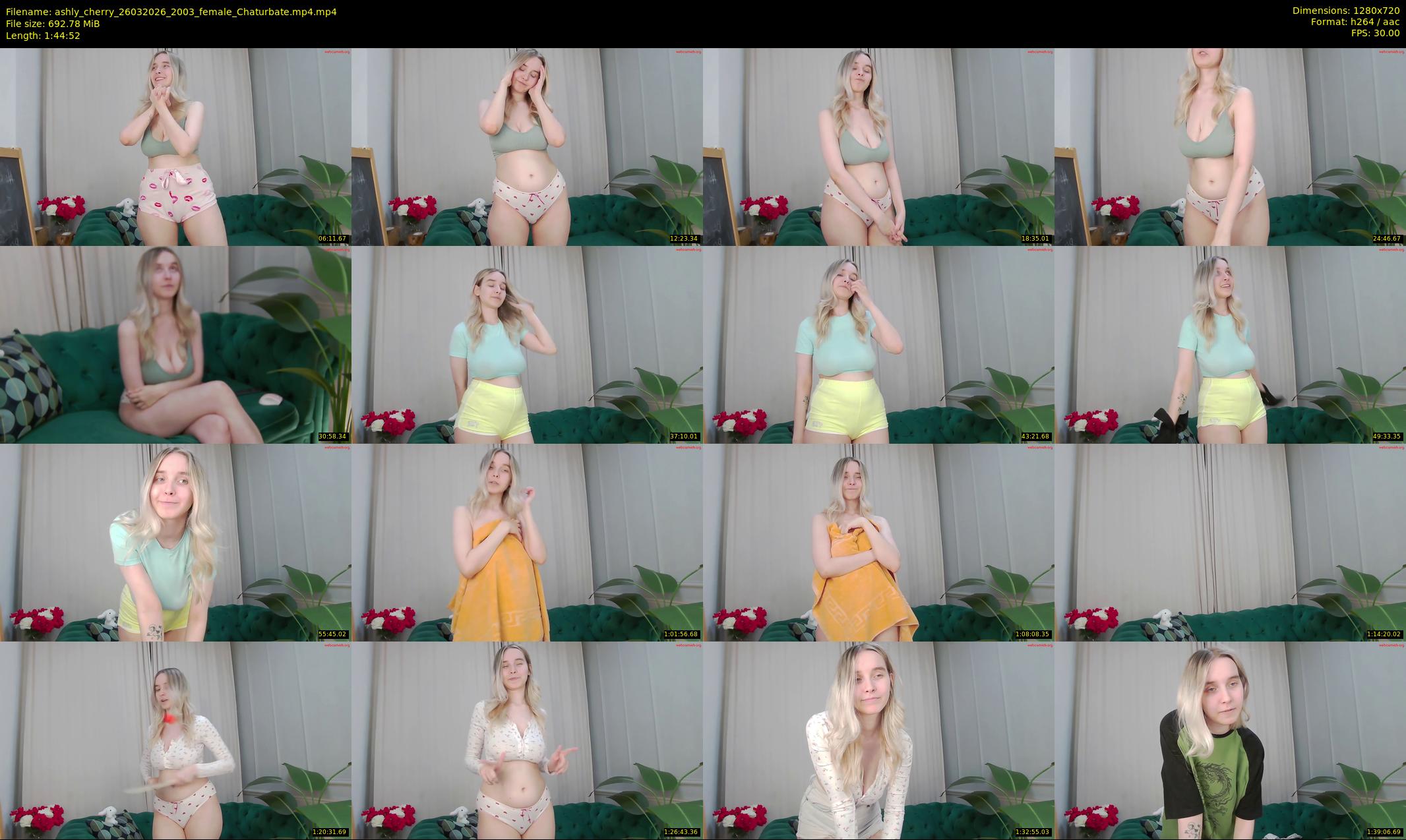 ashly_cherry — 105 minute Chaturbate female cam show recording, 720p, Mar 26, 2026