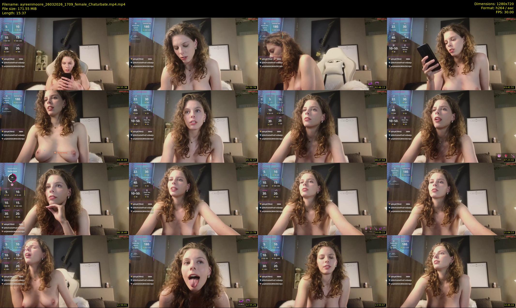 ayreenmoore — 16 minute Chaturbate female cam show recording, 720p, Mar 26, 2026