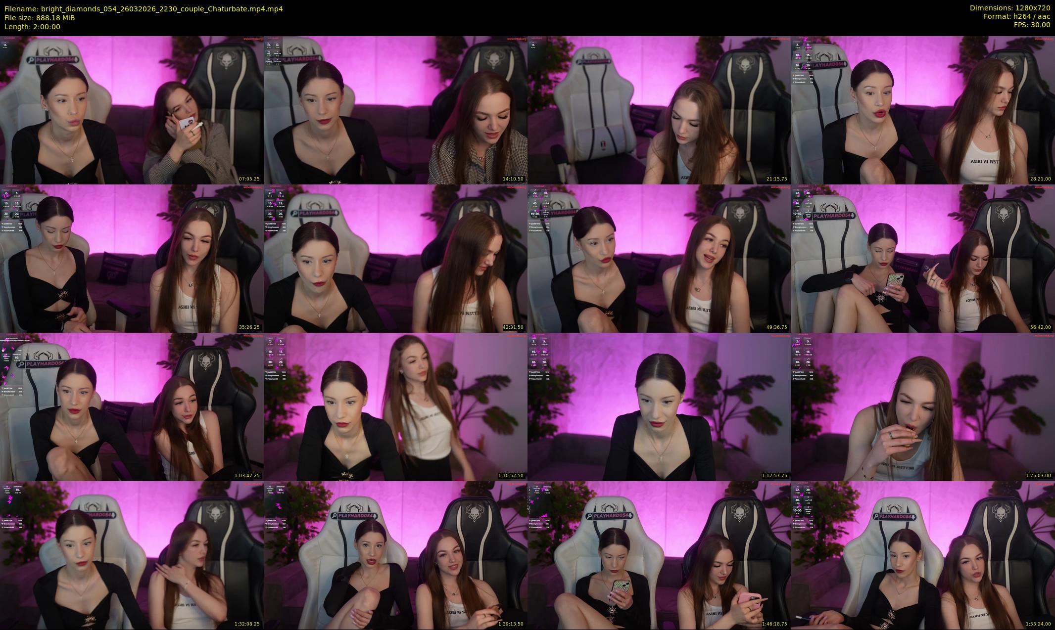 bright_diamonds_054 — 120 minute Chaturbate couple cam show recording, 720p, Mar 26, 2026