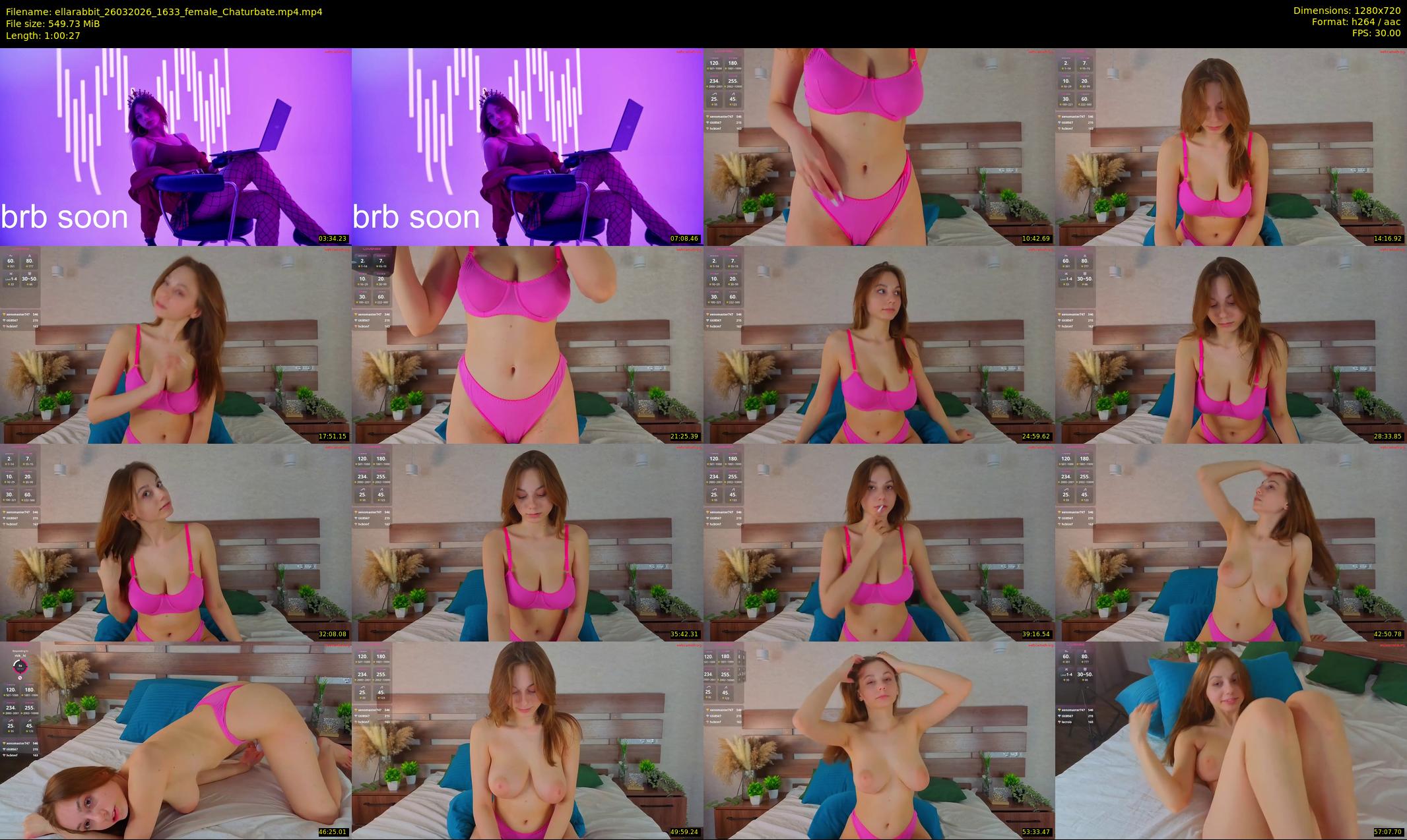 ellarabbit — 61 minute Chaturbate female cam show recording, 720p, Mar 26, 2026