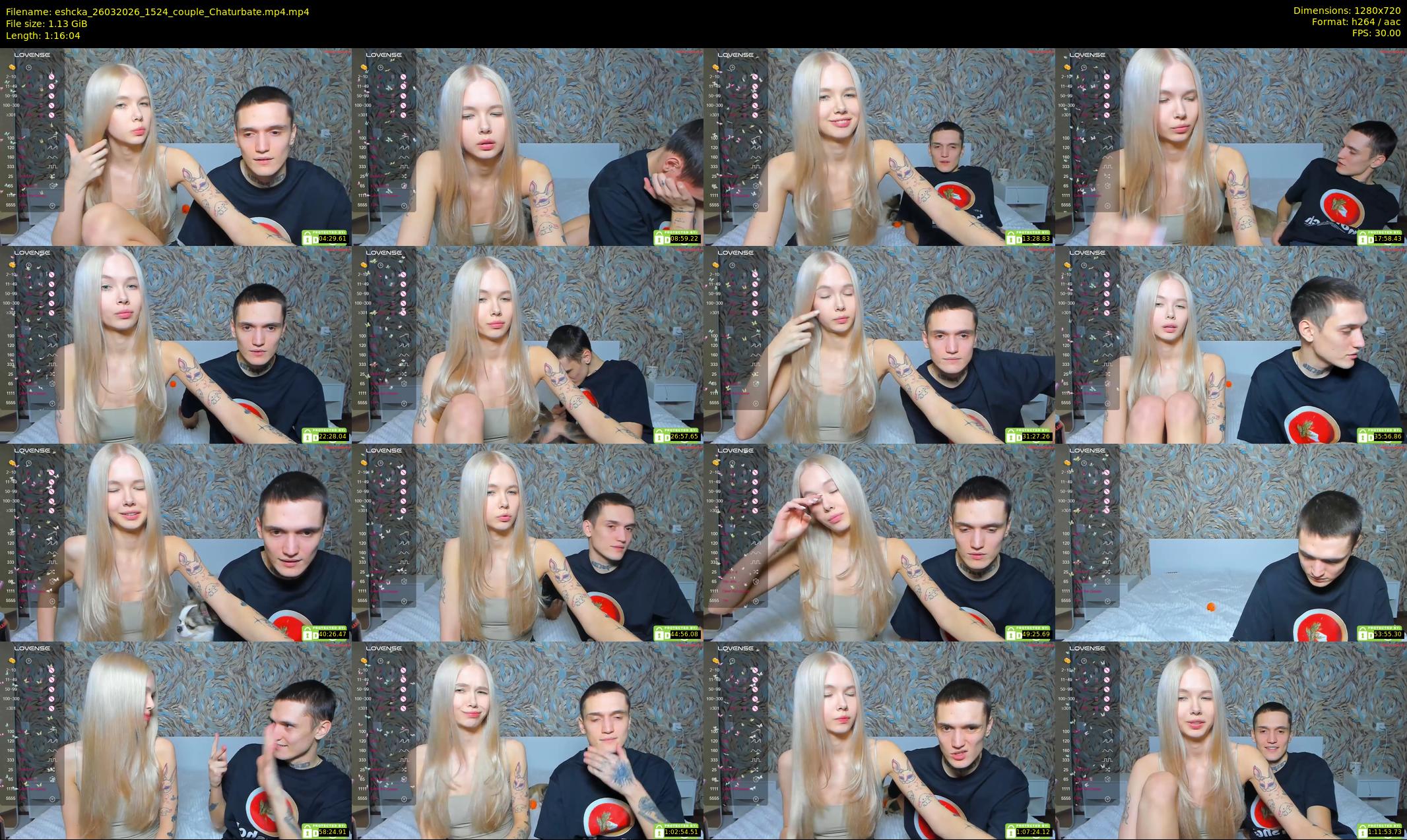 eshcka — 77 minute Chaturbate couple cam show recording, 720p, Mar 26, 2026