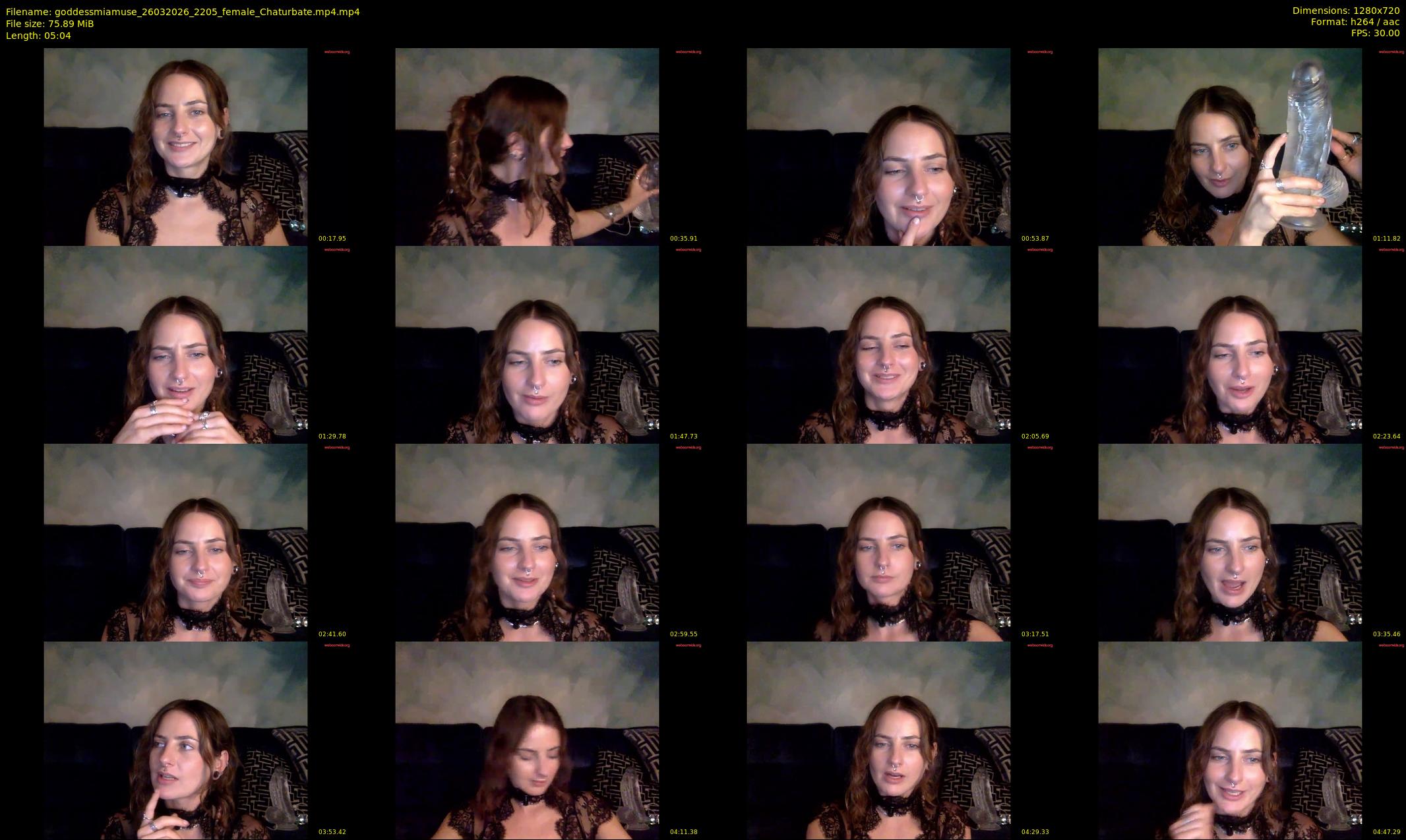 goddessmiamuse — 6 minute Chaturbate female cam show recording, 720p, Mar 26, 2026