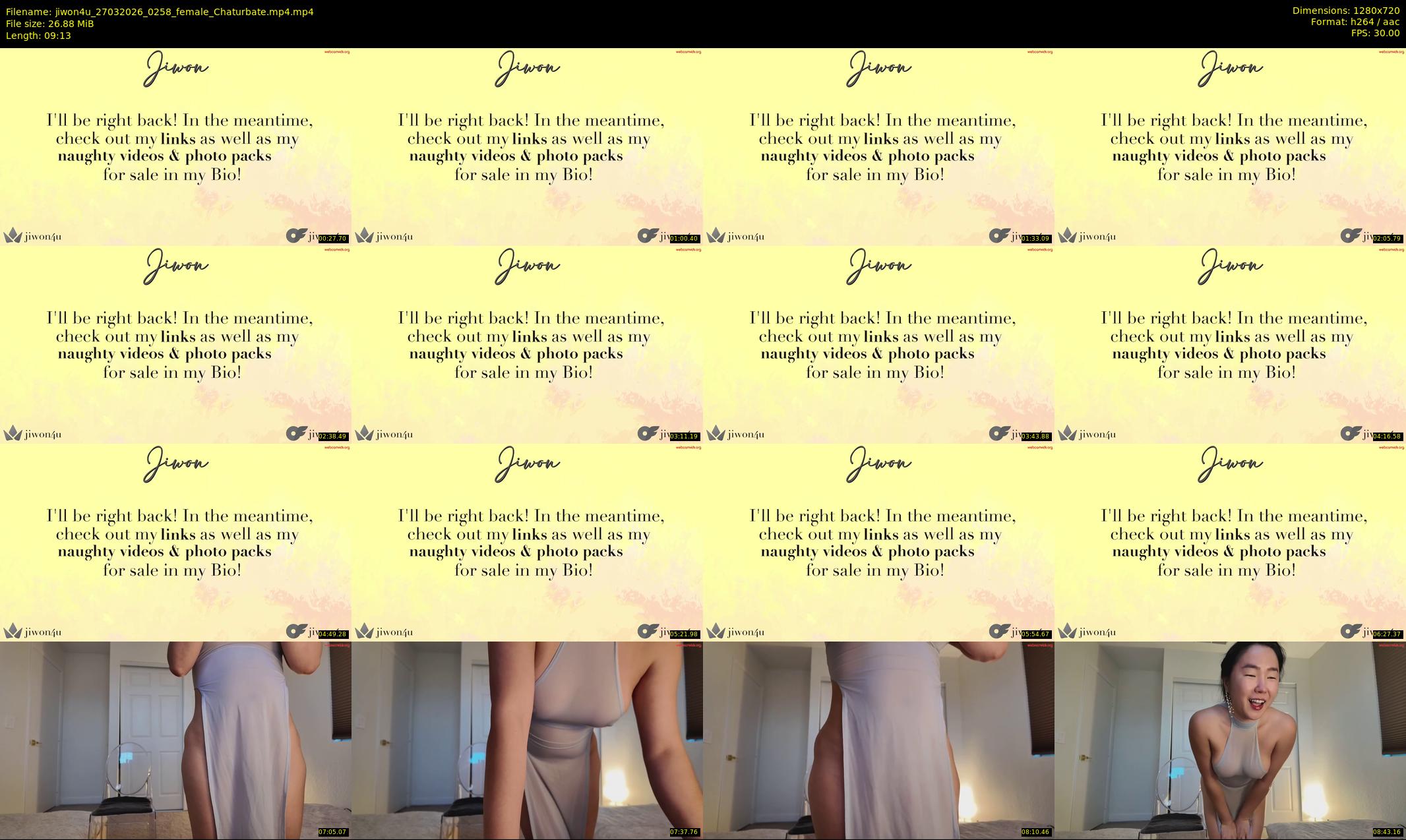 jiwon4u — 10 minute Chaturbate female cam show recording, 720p, Mar 27, 2026