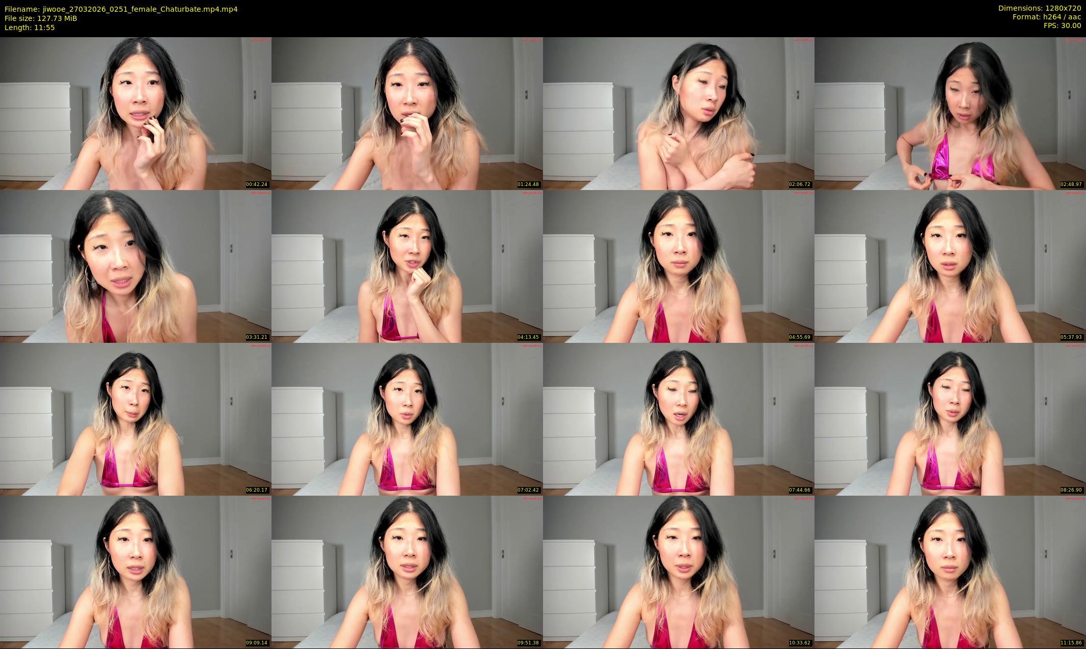 jiwooe — 12 minute Chaturbate female cam show recording, 720p, Mar 27, 2026