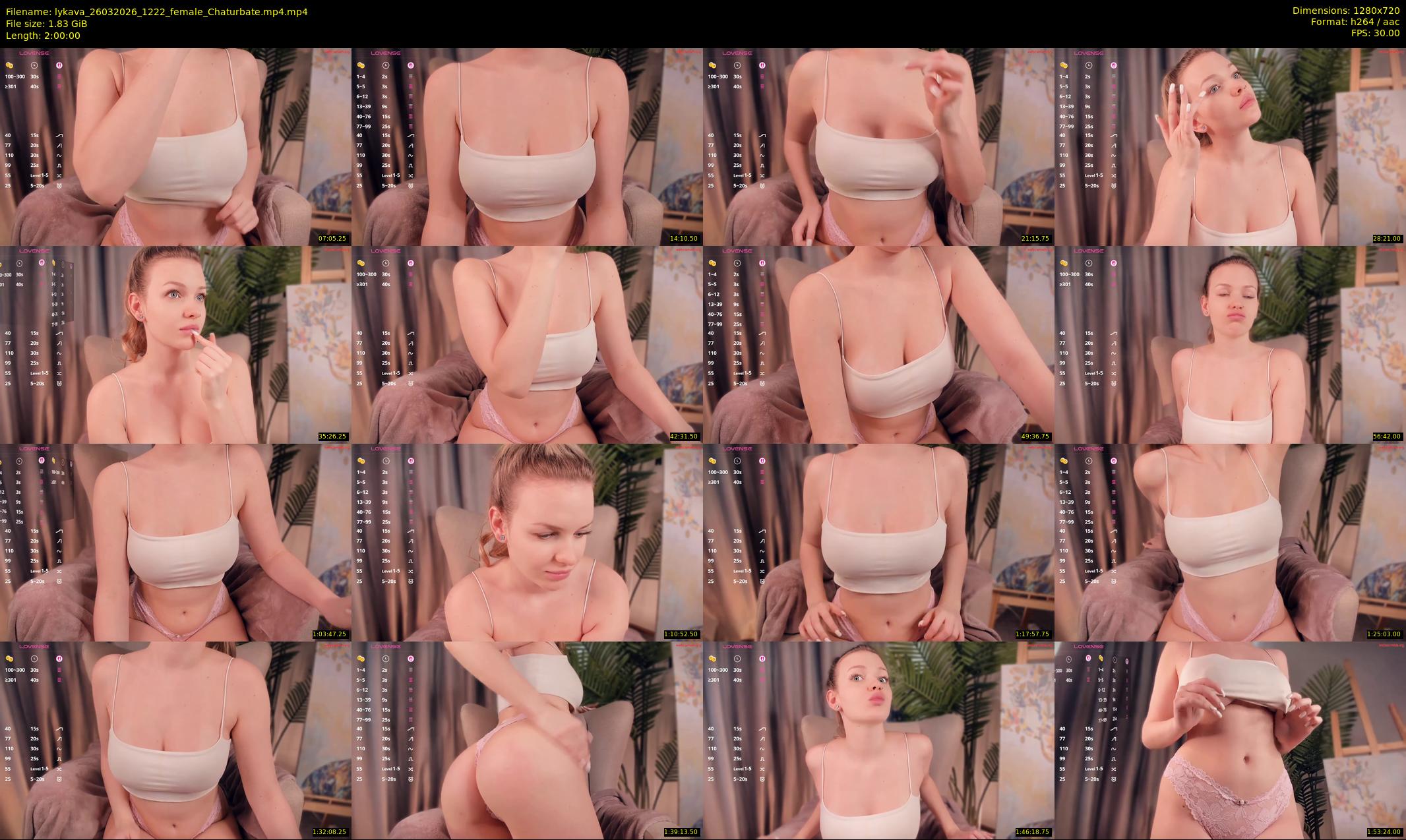lykava — 120 minute Chaturbate female cam show recording, 720p, Mar 26, 2026