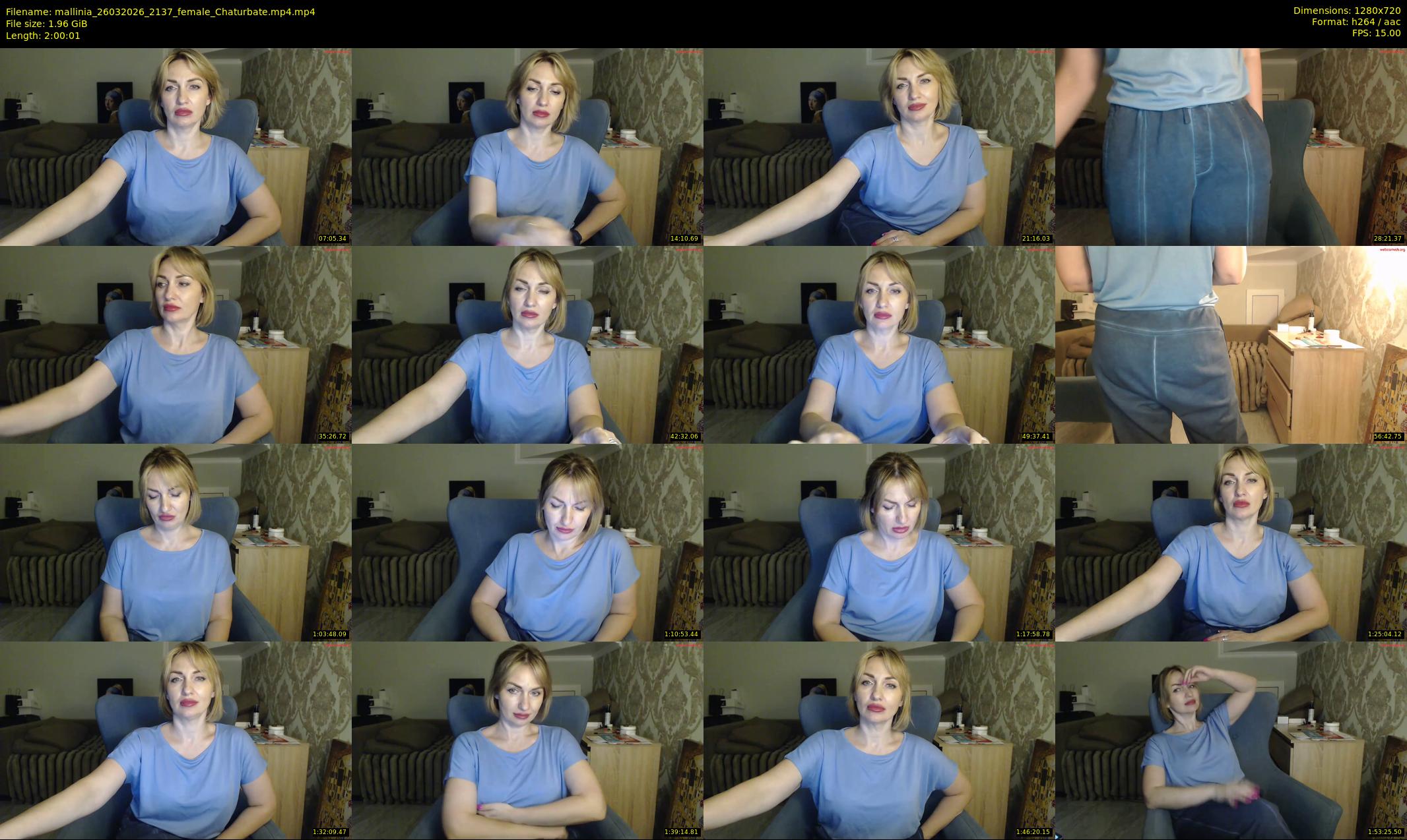 mallinia — 121 minute Chaturbate female cam show recording, 720p, Mar 26, 2026