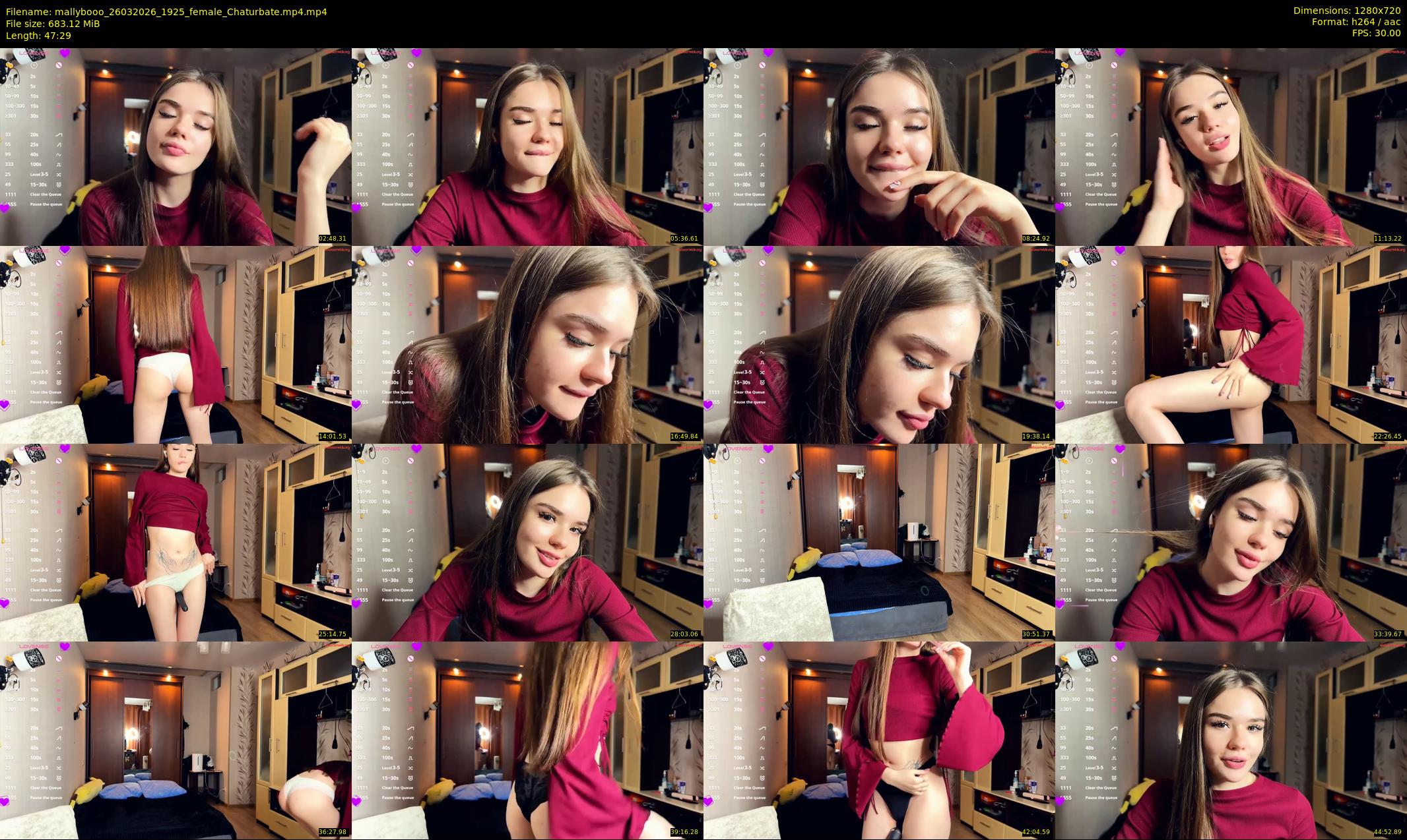 mallybooo — 48 minute Chaturbate female cam show recording, 720p, Mar 26, 2026