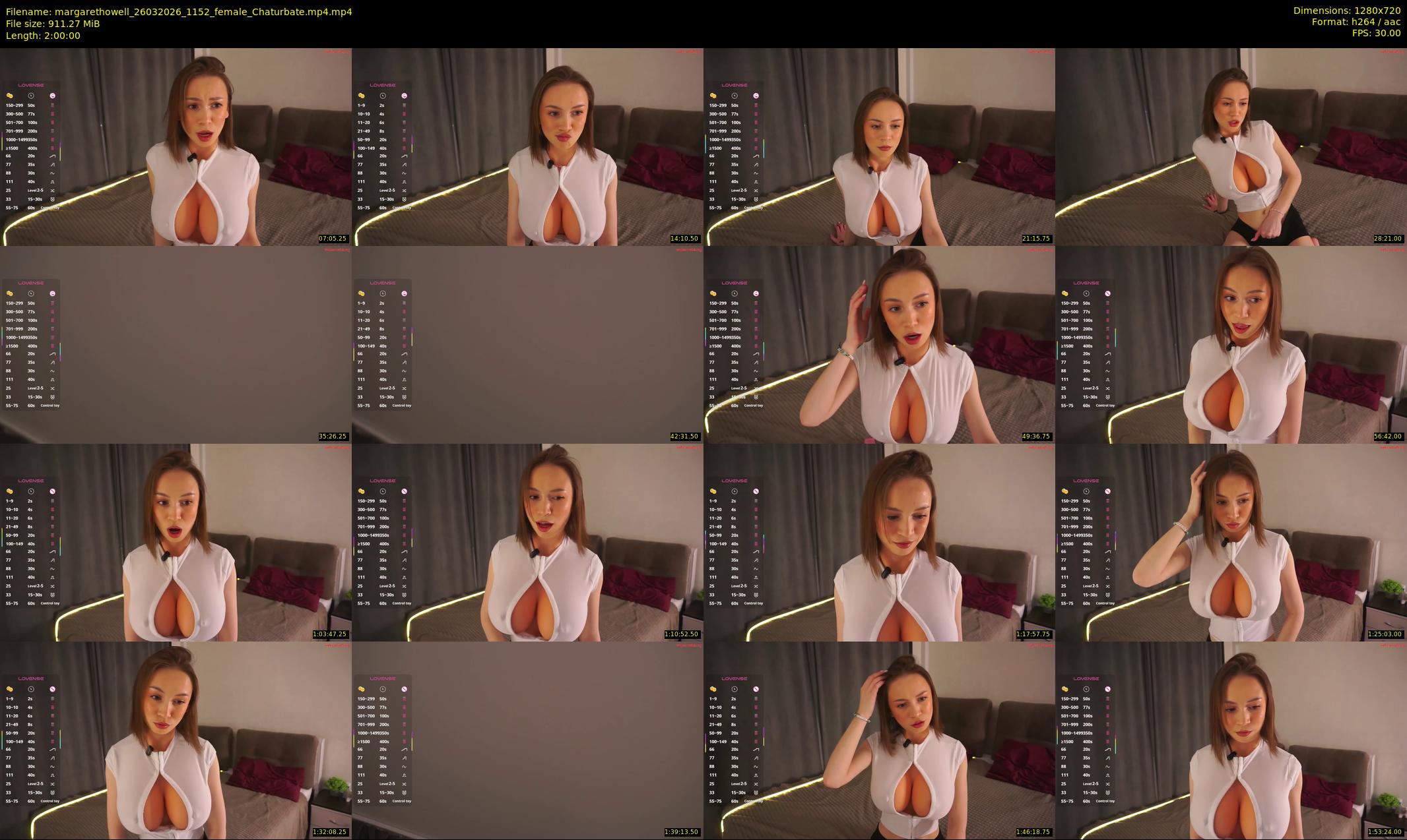 margarethowell — 120 minute Chaturbate female cam show recording, 720p, Mar 26, 2026