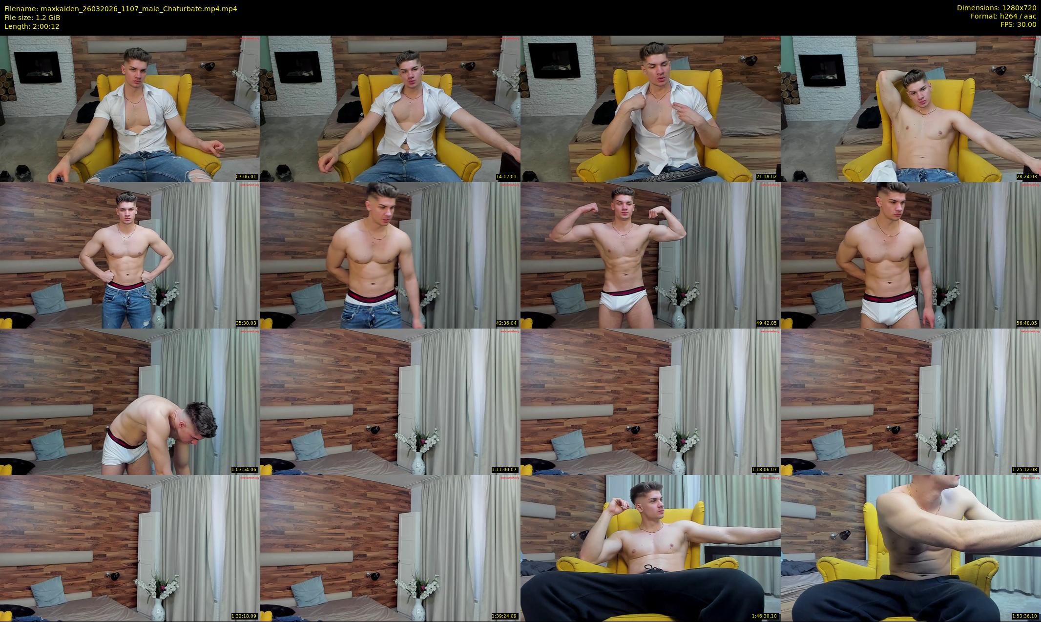 maxkaiden — 121 minute Chaturbate male cam show recording, 720p, Mar 26, 2026