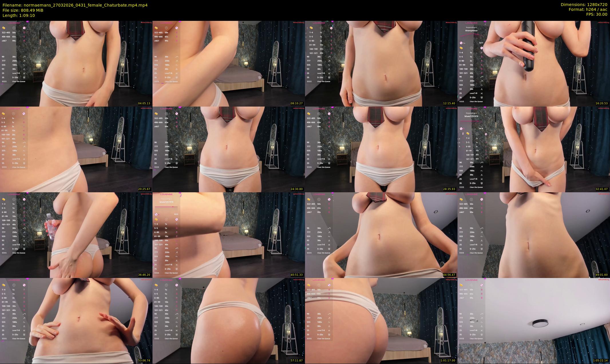 normaemans — 70 minute Chaturbate female cam show recording, 720p, Mar 27, 2026