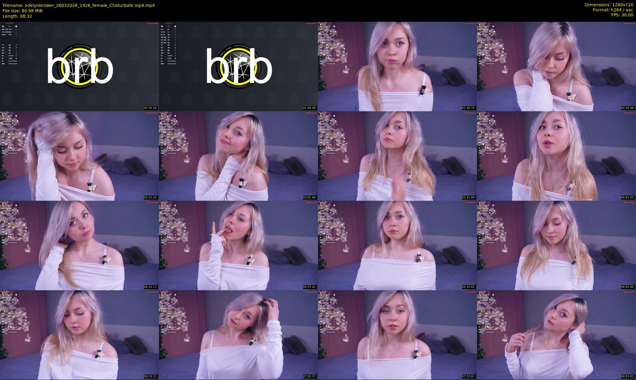 odelynbrower — 9 minute Chaturbate female cam show recording, 720p, Mar 26, 2026