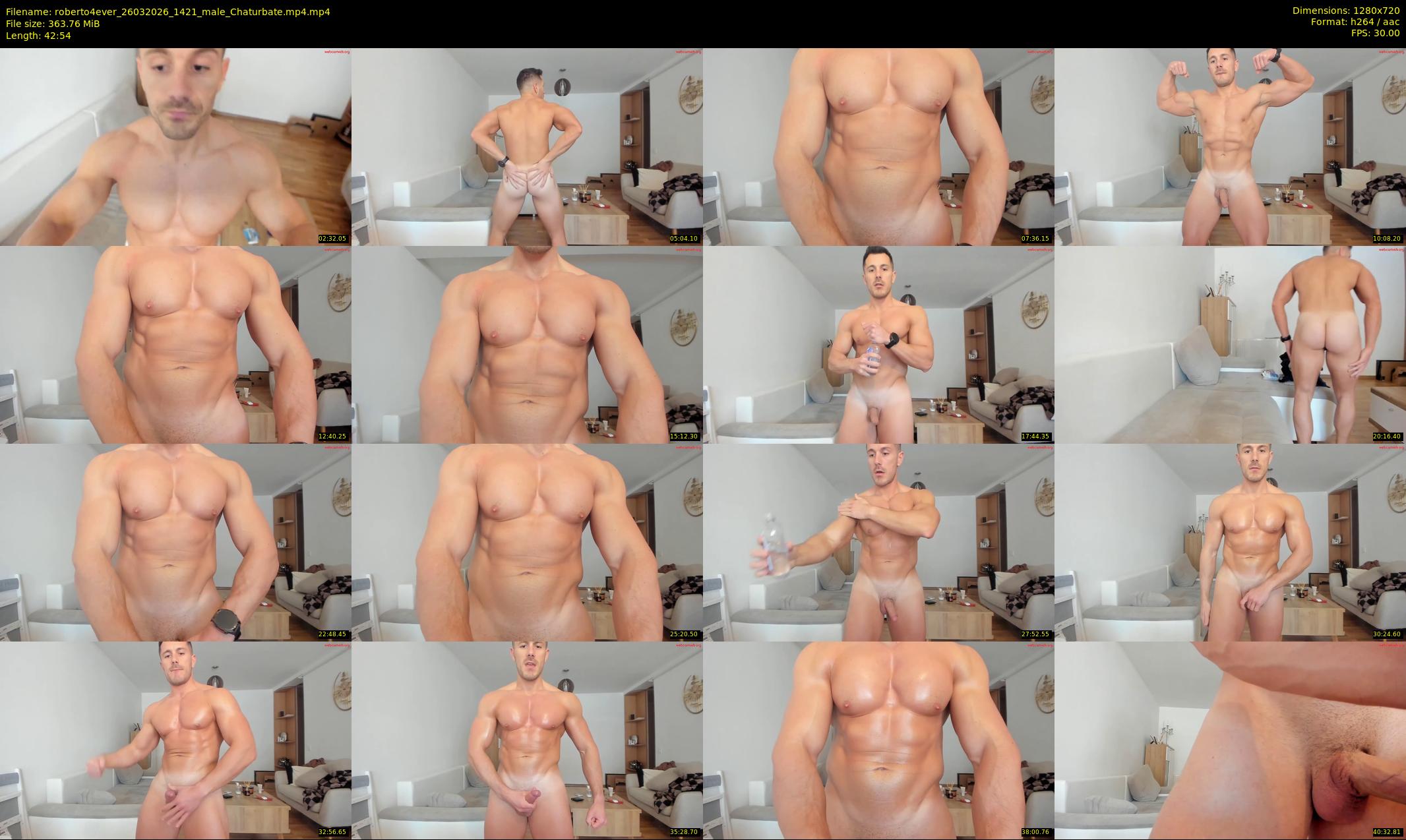 roberto4ever — 43 minute Chaturbate male cam show recording, 720p, Mar 26, 2026