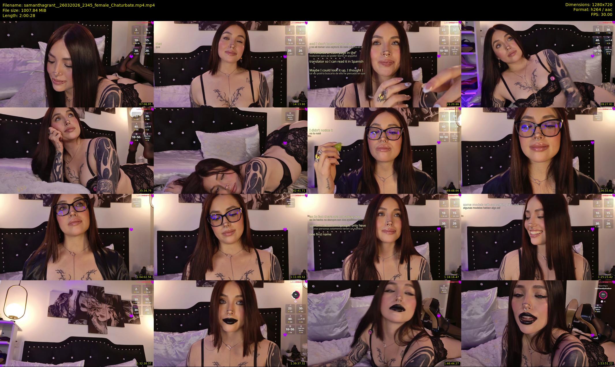 samanthagrant_ — 121 minute Chaturbate female cam show recording, 720p, Mar 26, 2026