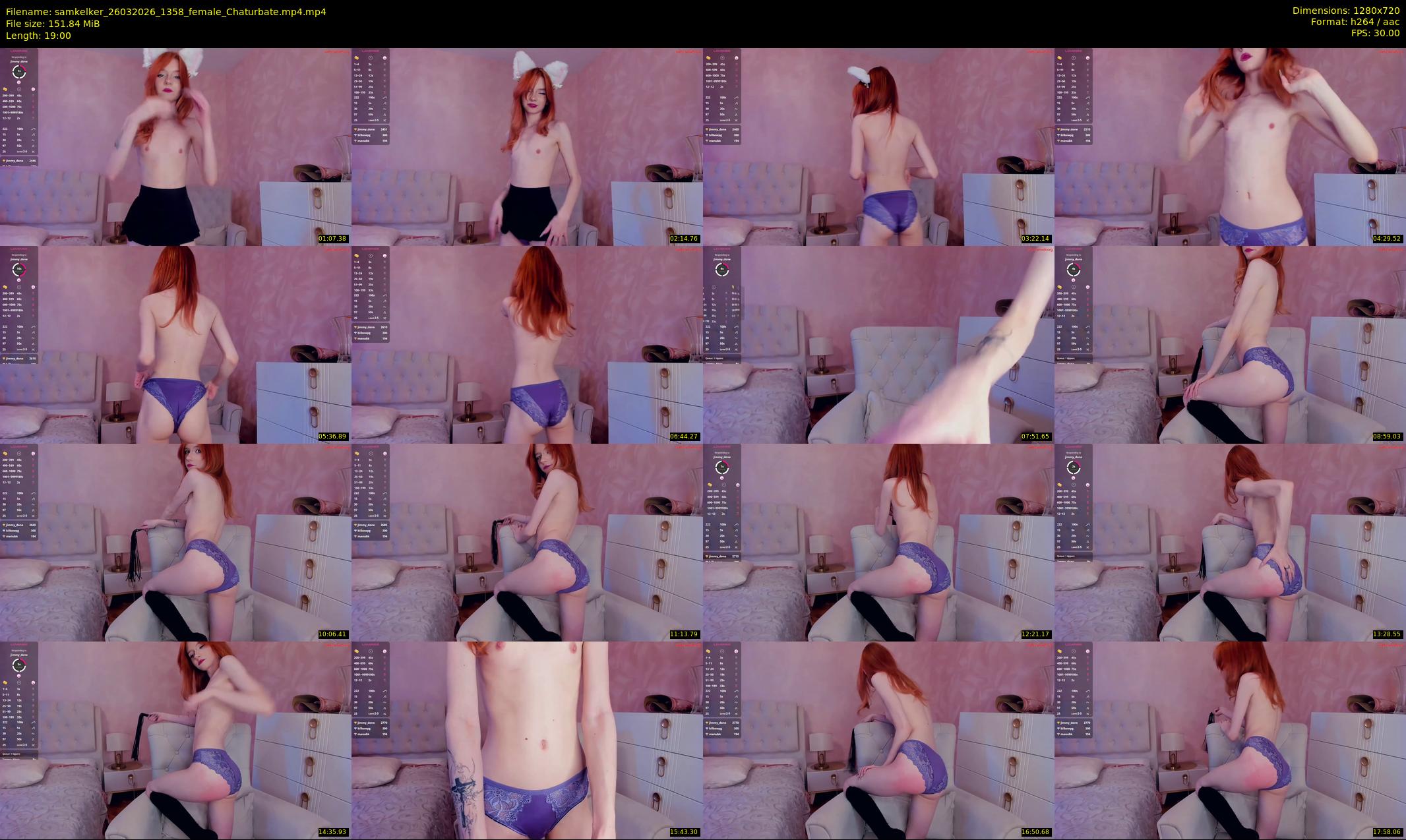 samkelker — 19 minute Chaturbate female cam show recording, 720p, Mar 26, 2026