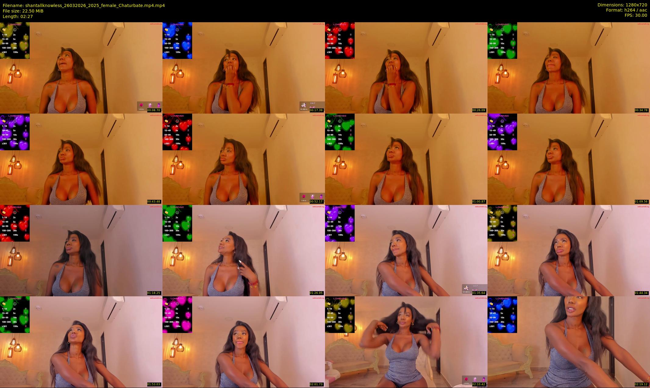 shantallknowless — 3 minute Chaturbate female cam show recording, 720p, Mar 26, 2026