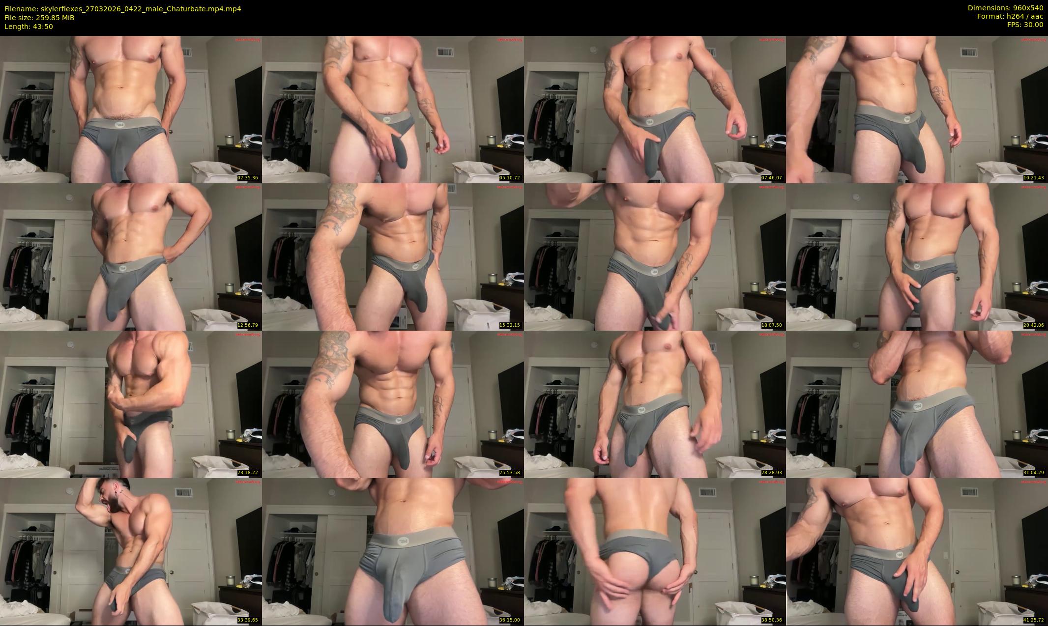 skylerflexes — 44 minute Chaturbate male cam show recording, 480p, Mar 27, 2026