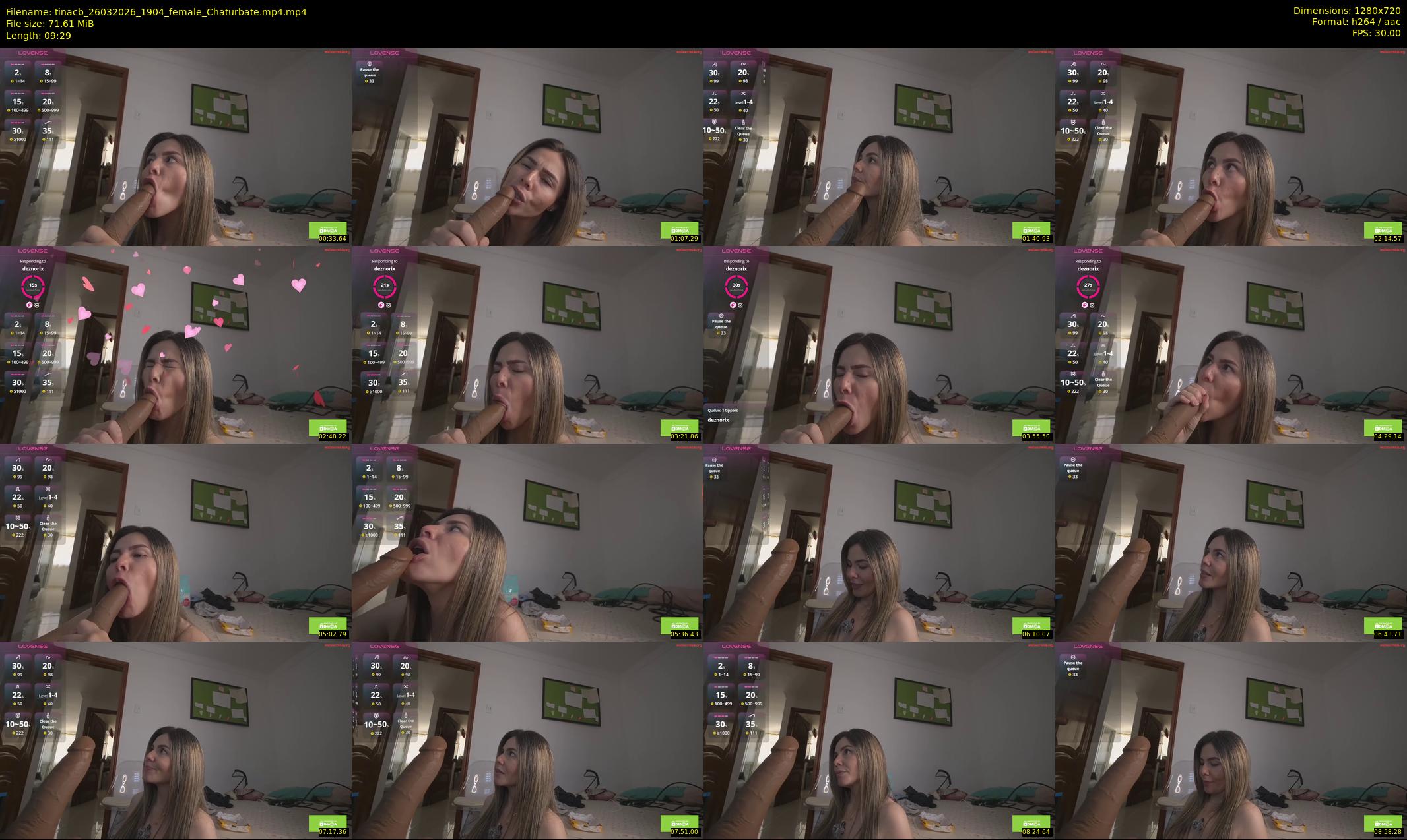 tinacb — 10 minute Chaturbate female cam show recording, 720p, Mar 26, 2026