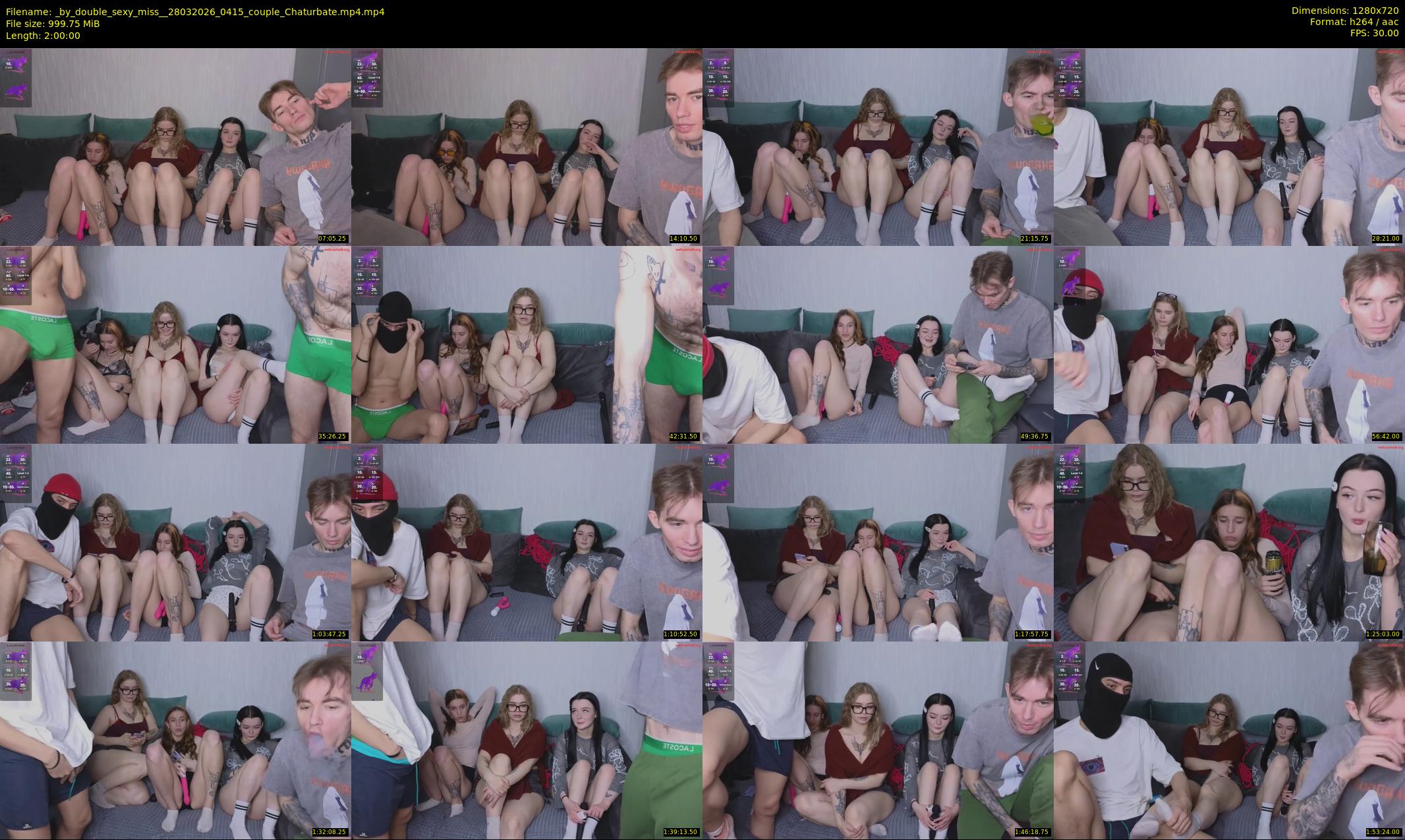 _by_double_sexy_miss_ — 120 minute Chaturbate couple cam show recording, 720p, Mar 28, 2026