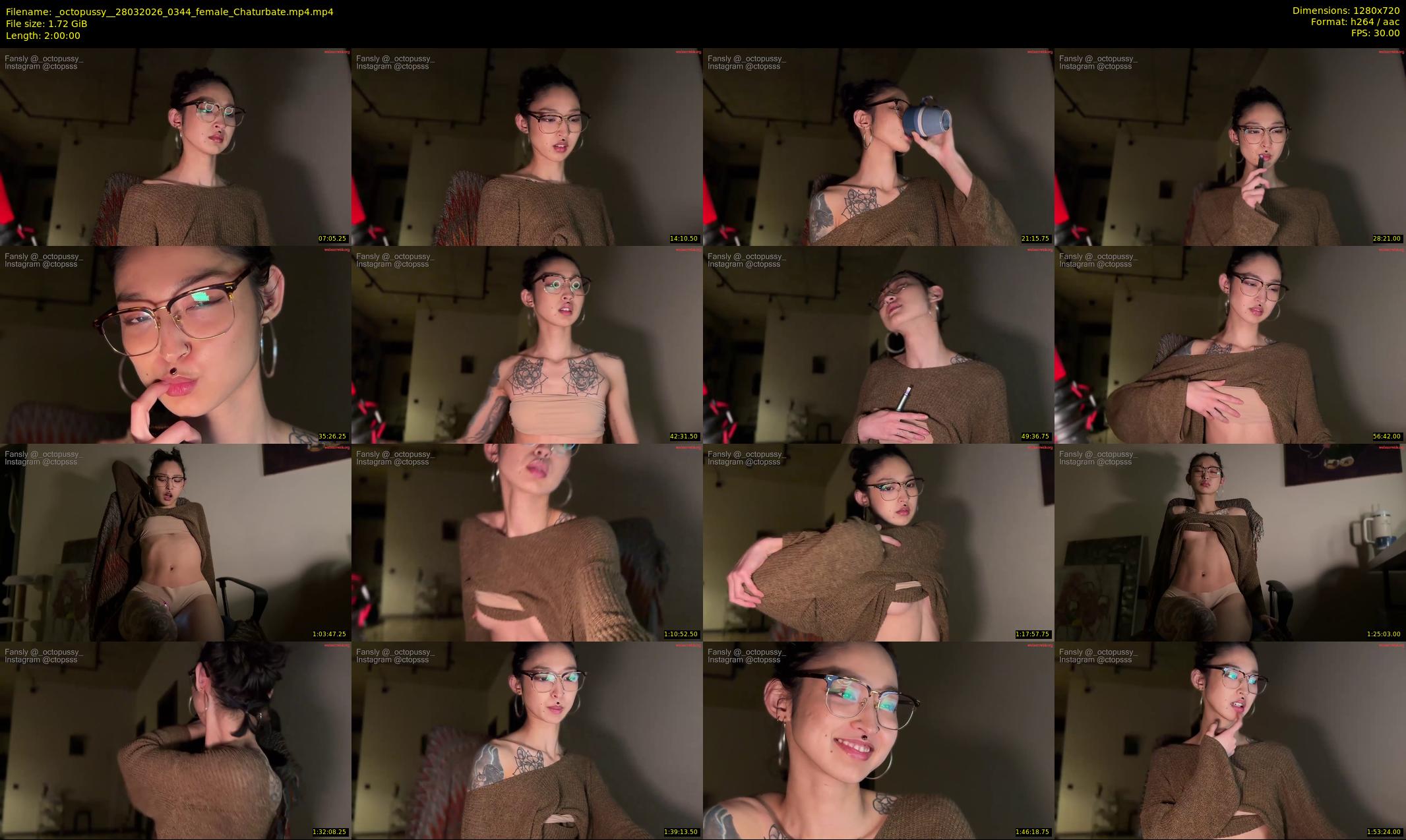 _octopussy_ — 120 minute Chaturbate female cam show recording, 720p, Mar 28, 2026