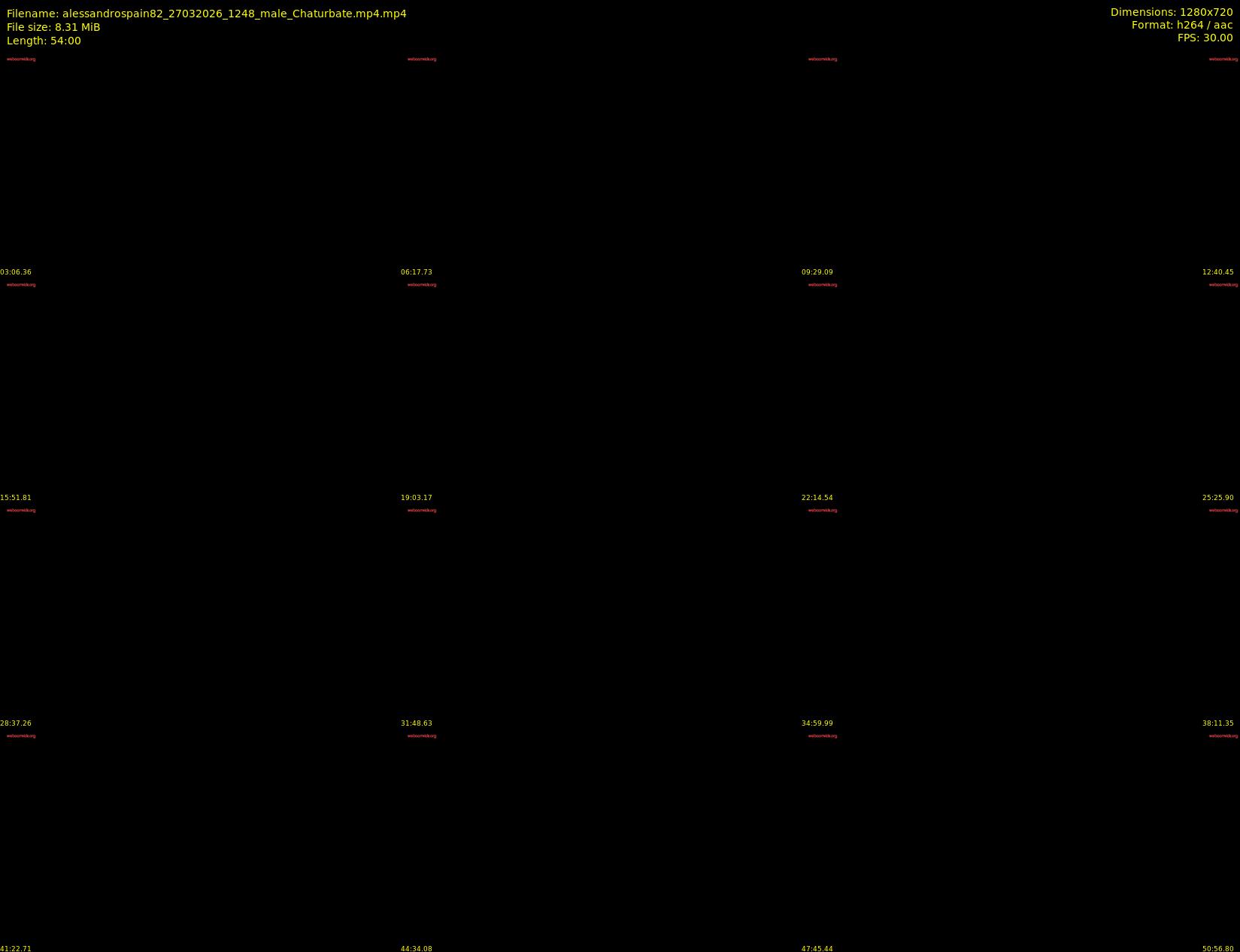 alessandrospain82 — 54 minute Chaturbate male cam show recording, 720p, Mar 27, 2026