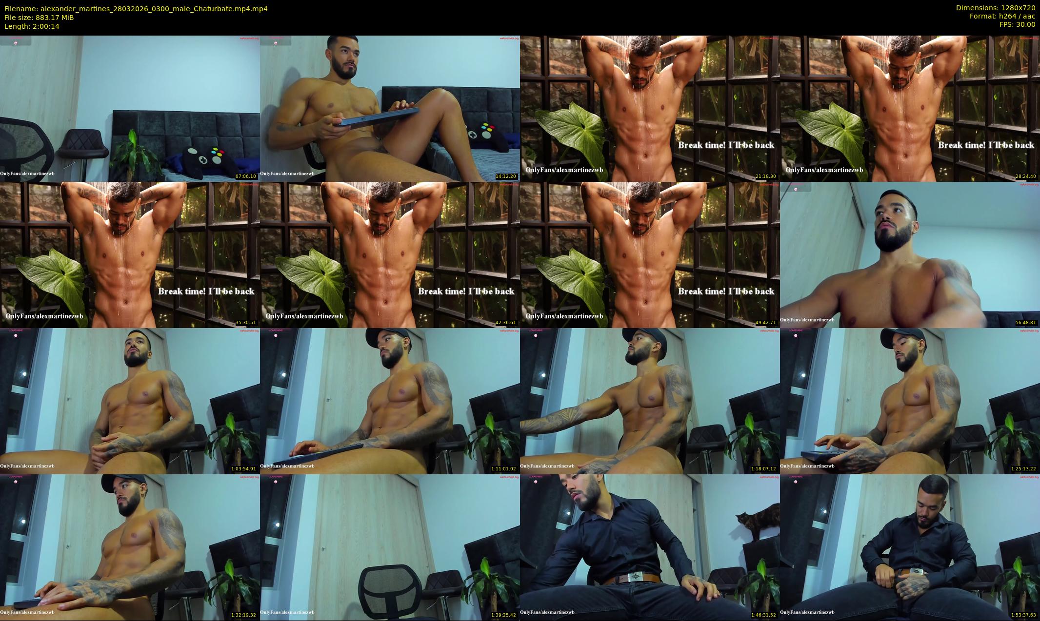 alexander_martines — 121 minute Chaturbate male cam show recording, 720p, Mar 28, 2026