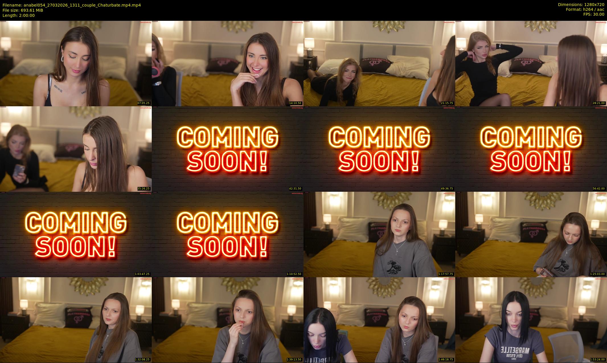 anabel054 — 120 minute Chaturbate female cam show recording, 720p, Mar 27, 2026
