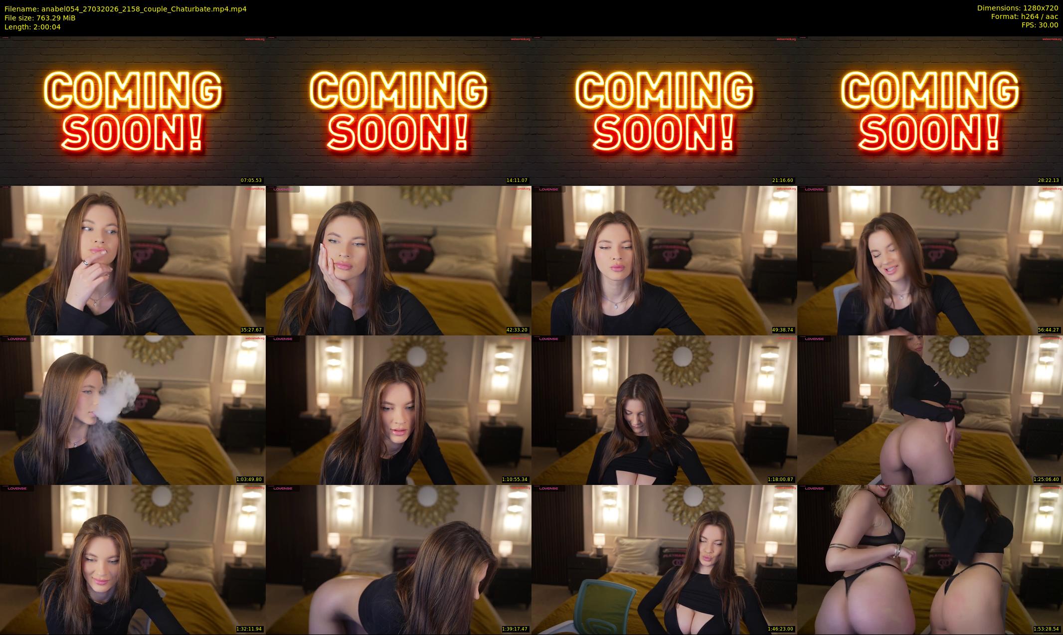 anabel054 — 121 minute Chaturbate female cam show recording, 720p, Mar 27, 2026