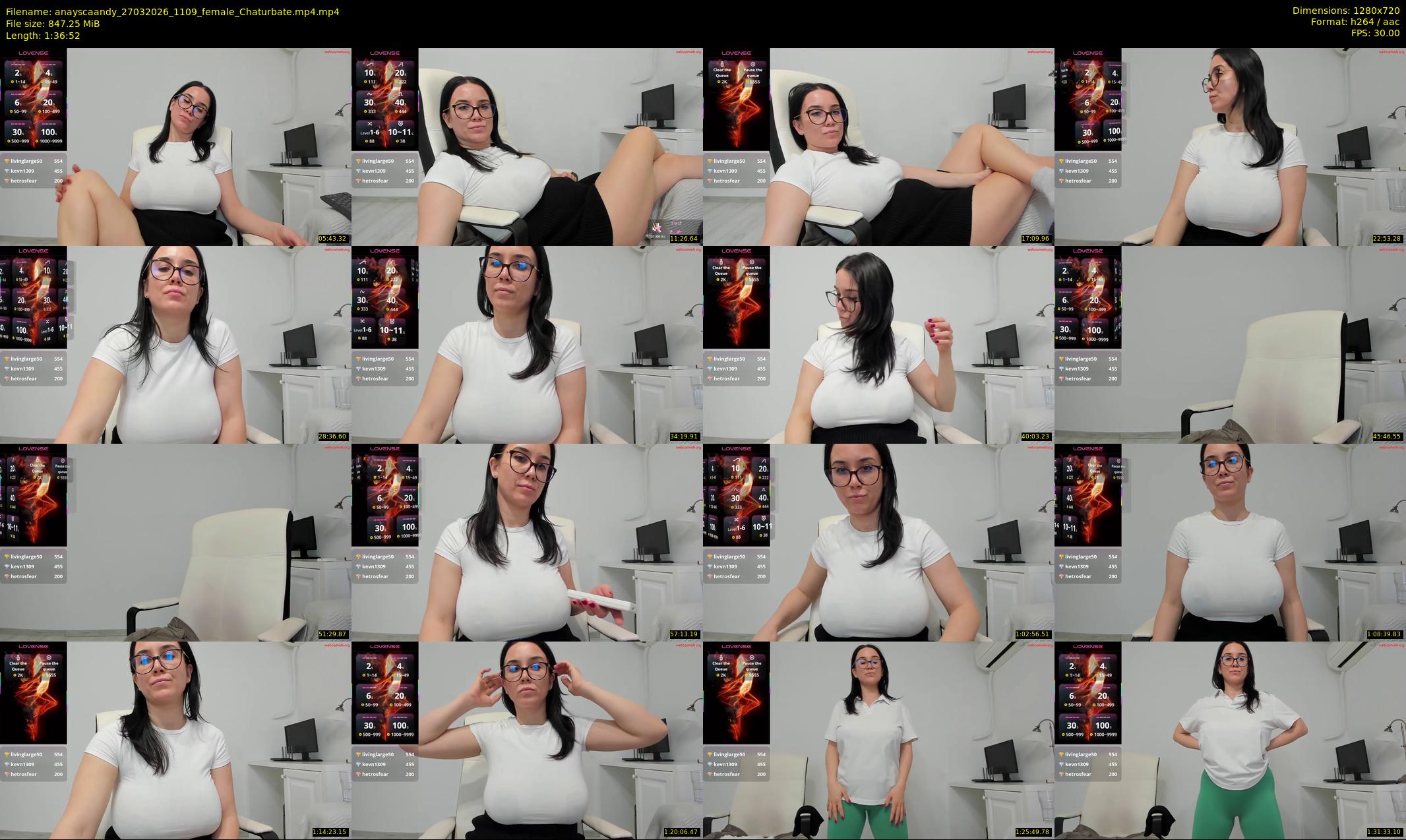 anayscaandy — 97 minute Chaturbate female cam show recording, 720p, Mar 27, 2026