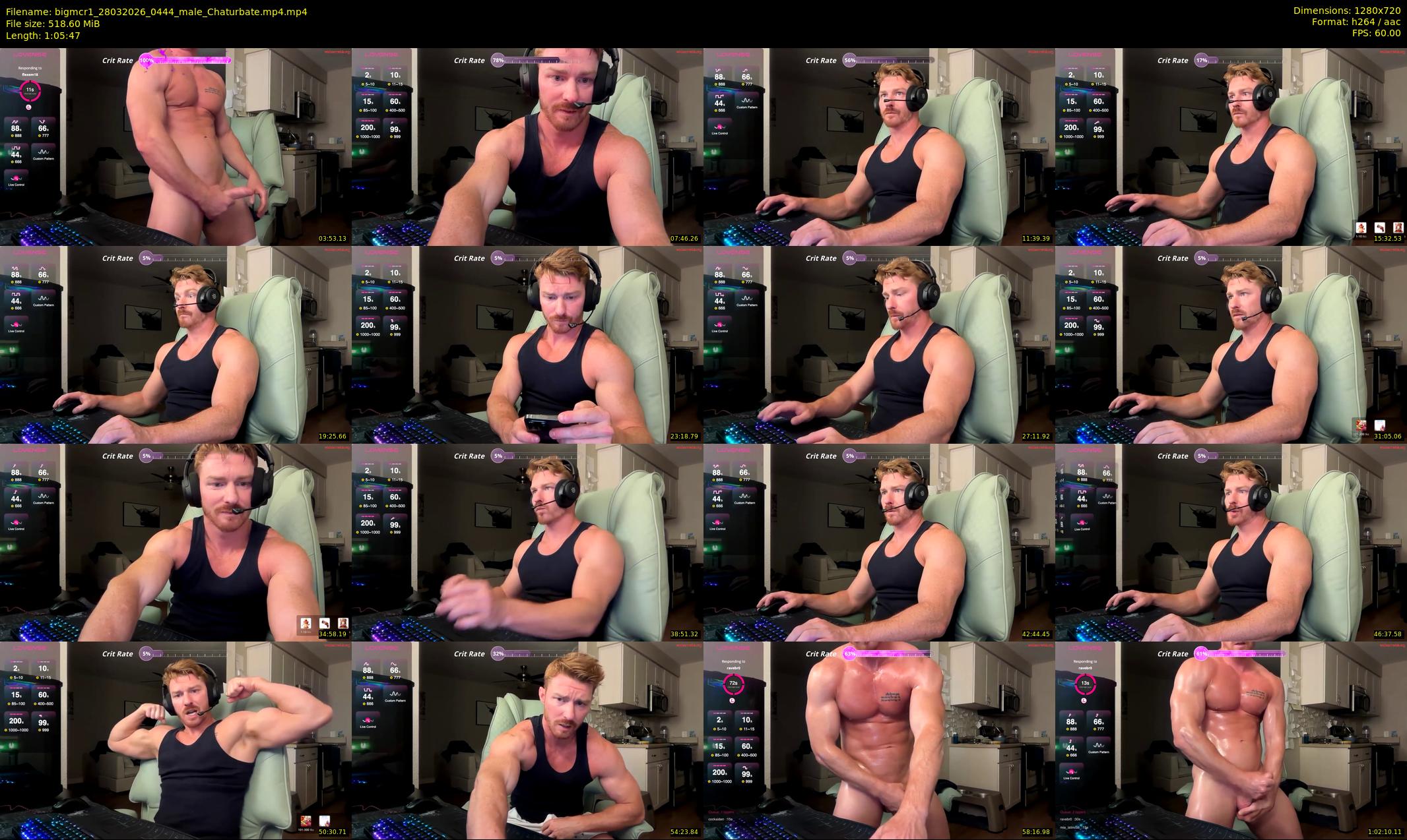 bigmcr1 — 66 minute Chaturbate male cam show recording, 720p, Mar 28, 2026