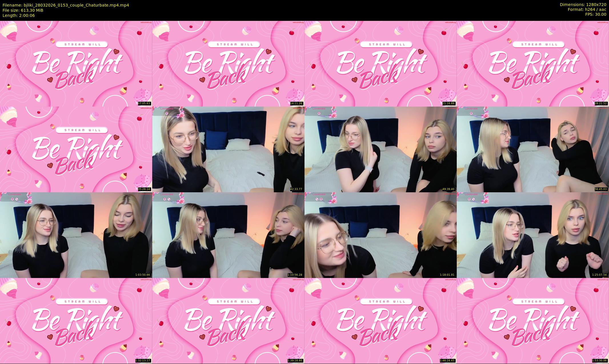 bjliki — 121 minute Chaturbate couple cam show recording, 720p, Mar 28, 2026