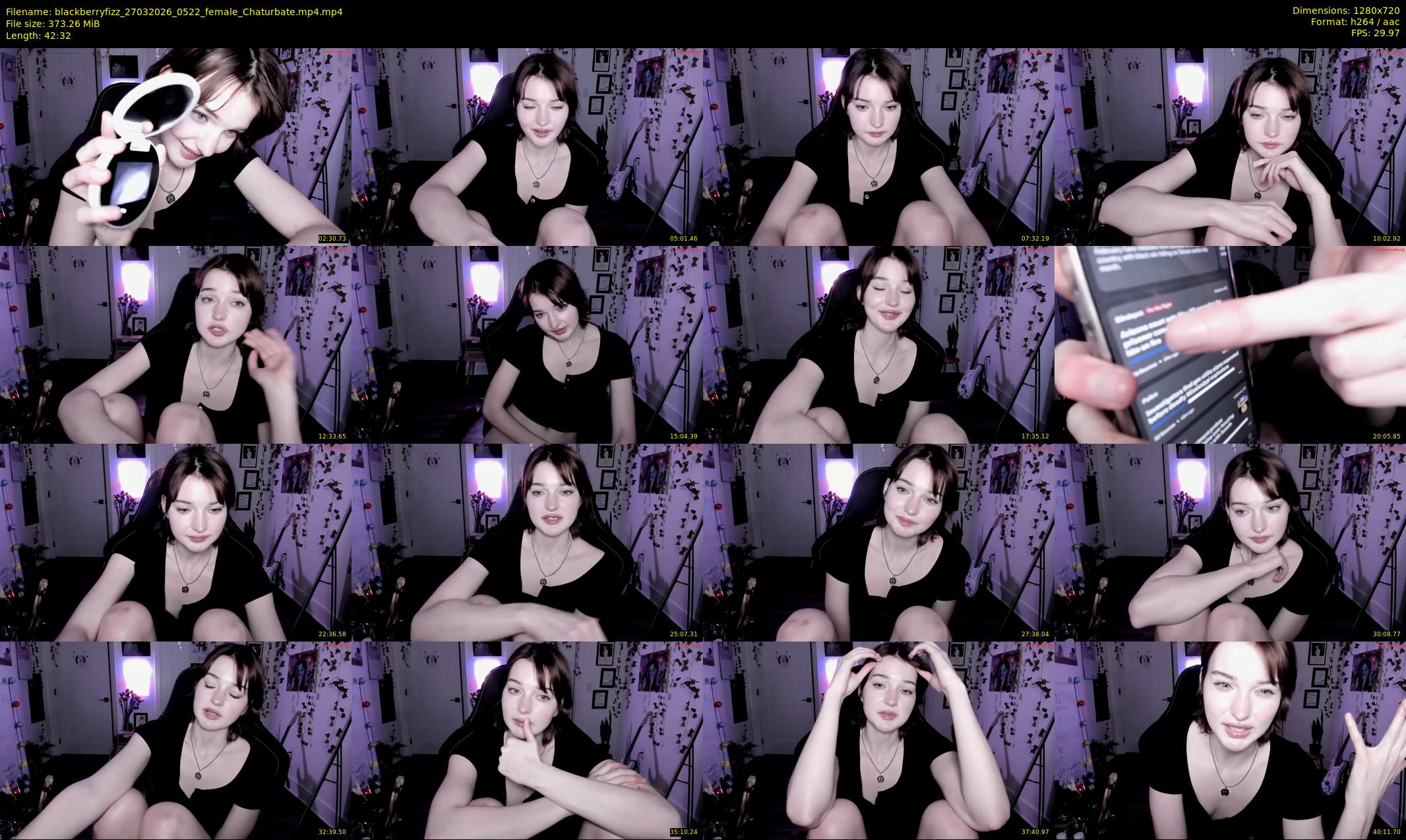 blackberryfizz — 43 minute Chaturbate female cam show recording, 720p, Mar 27, 2026