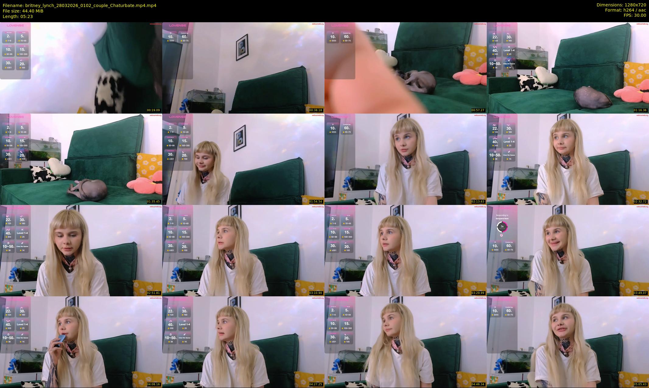 britney_lynch — 6 minute Chaturbate female cam show recording, 720p, Mar 28, 2026