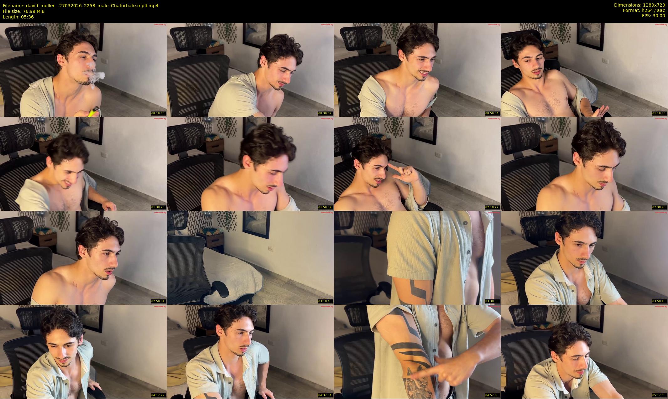 david_muller_ — 6 minute Chaturbate male cam show recording, 720p, Mar 27, 2026