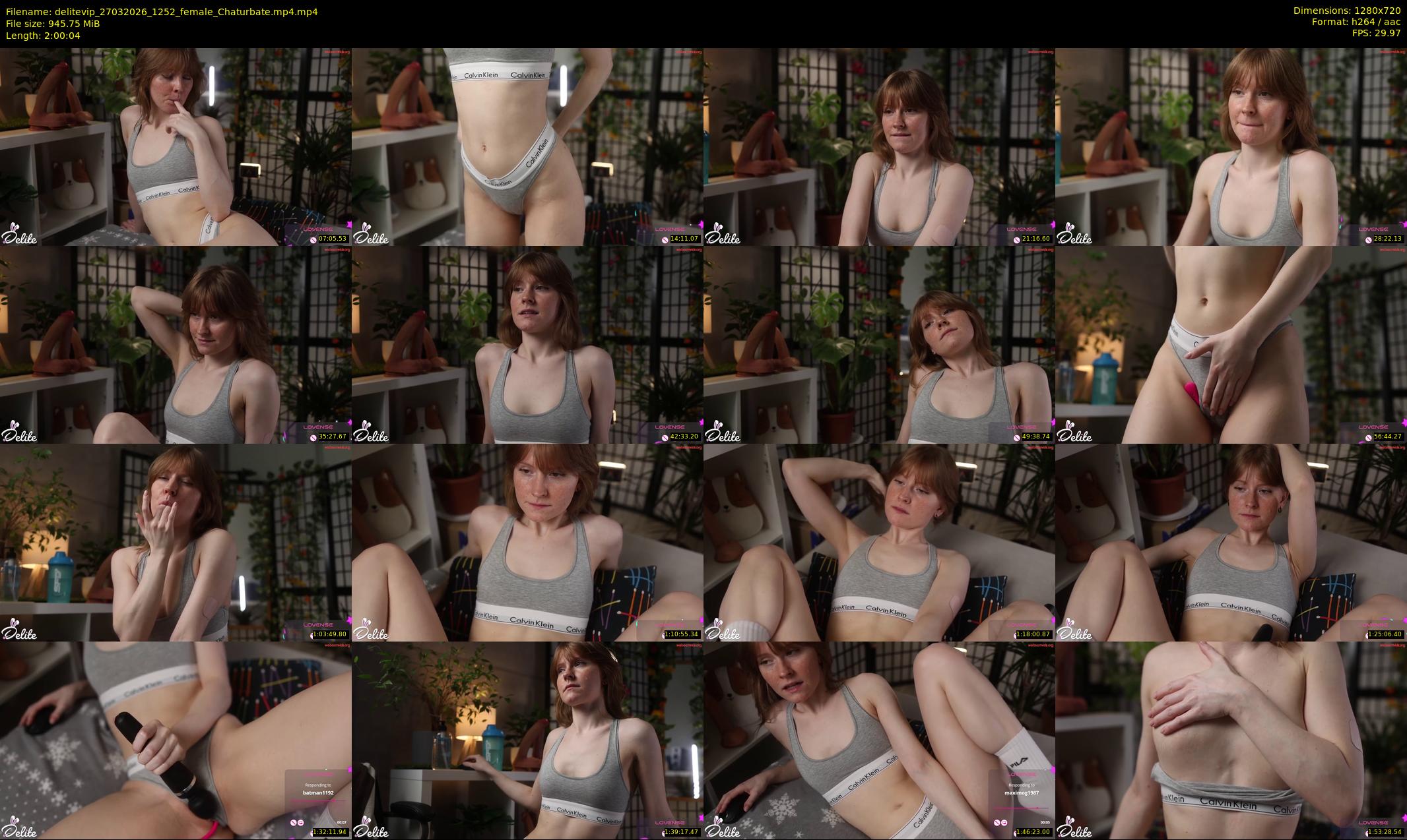 delitevip — 121 minute Chaturbate female cam show recording, 720p, Mar 27, 2026