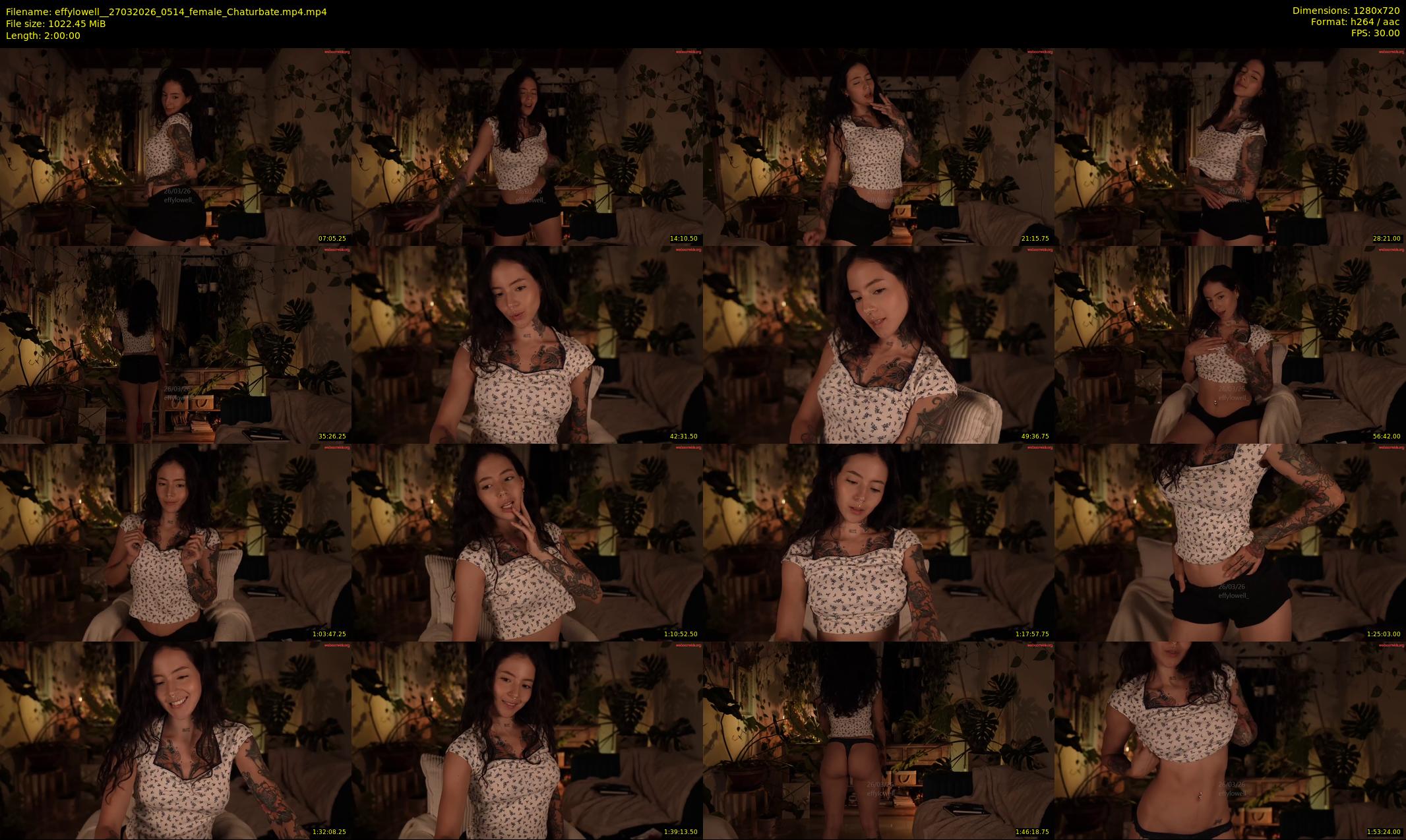 effylowell_ — 120 minute Chaturbate female cam show recording, 720p, Mar 27, 2026