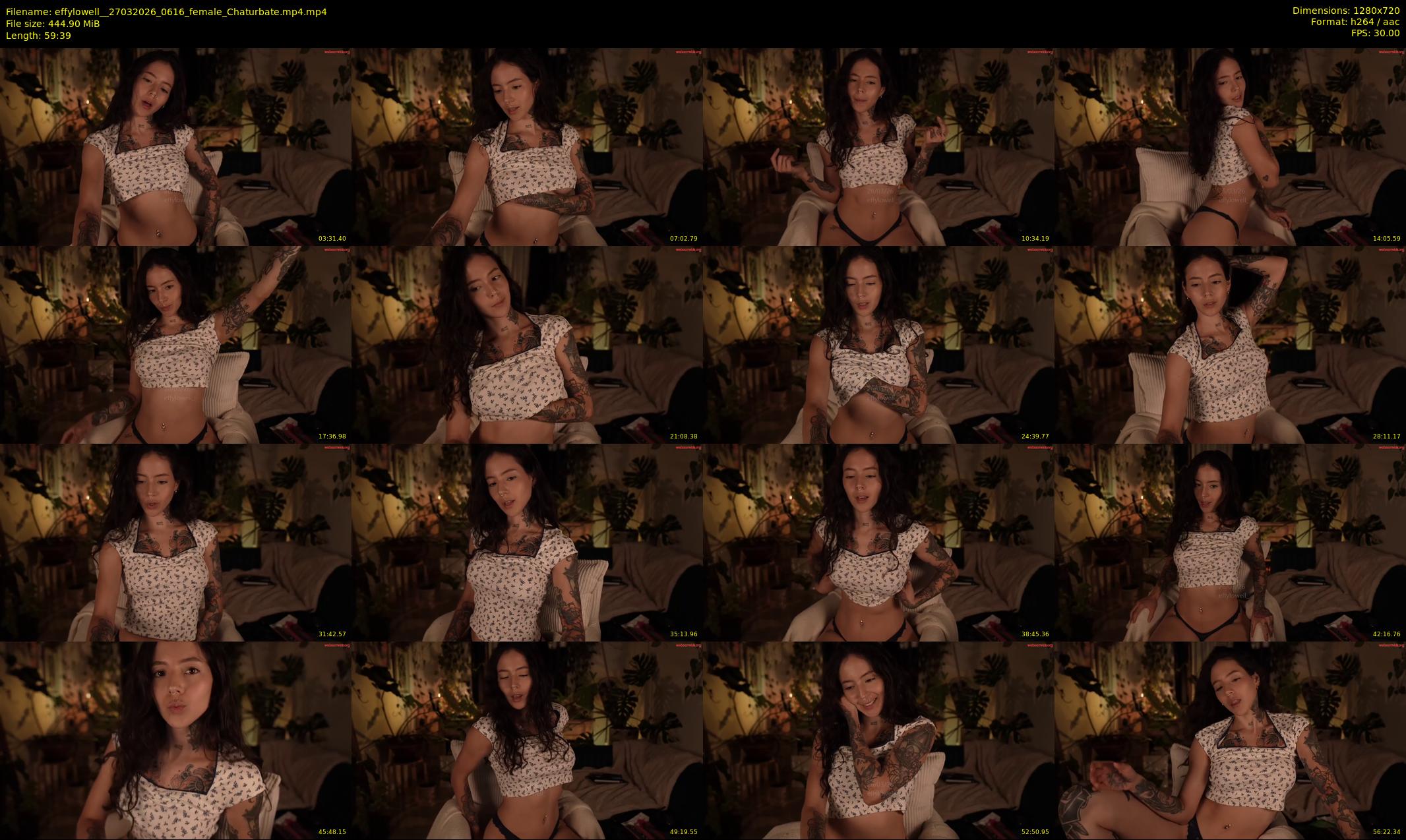 effylowell_ — 60 minute Chaturbate female cam show recording, 720p, Mar 27, 2026