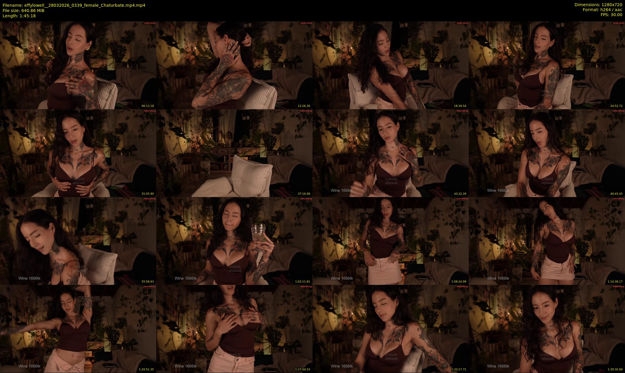 effylowell_ — 106 minute Chaturbate female cam show recording, 720p, Mar 28, 2026