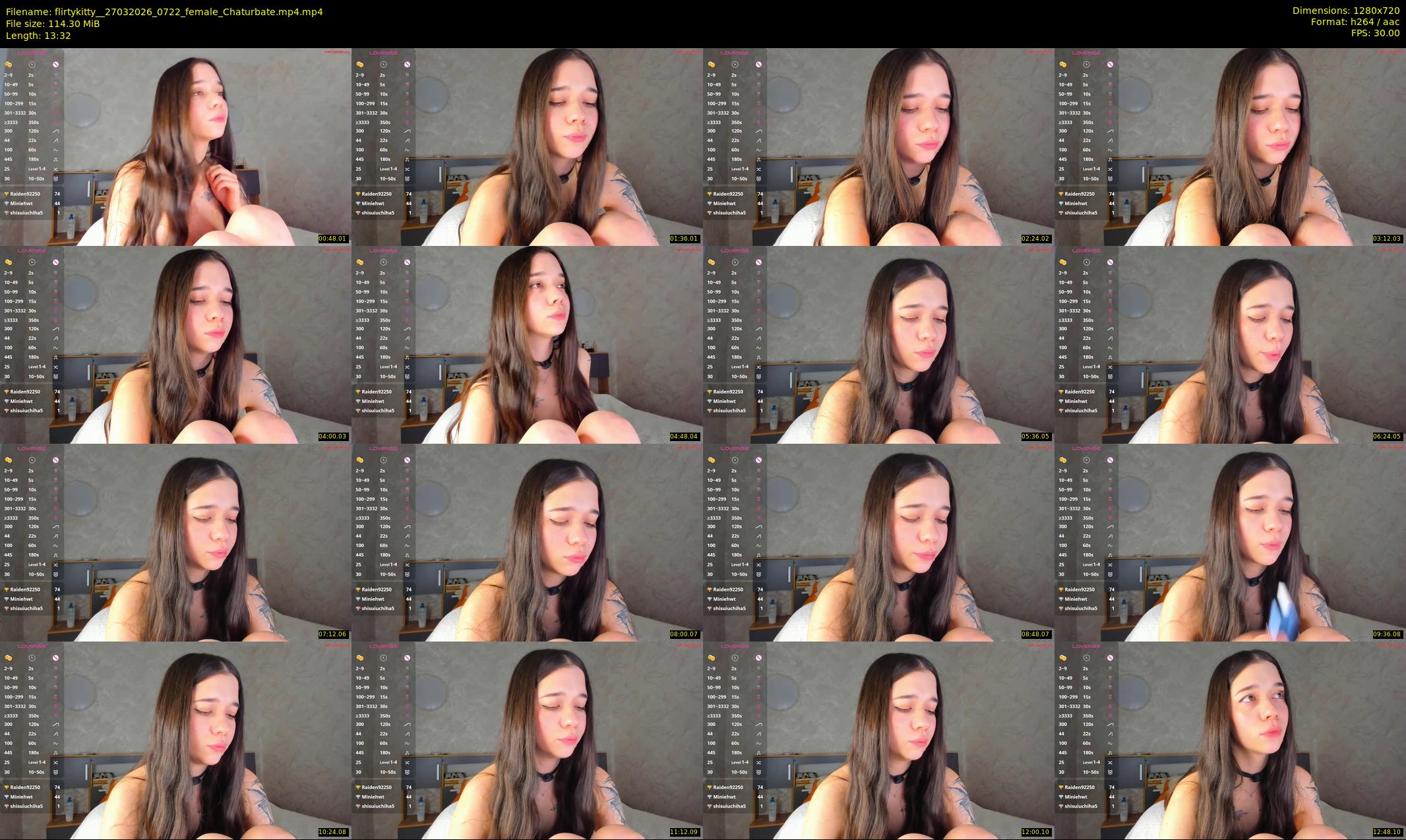 flirtykitty_ — 14 minute Chaturbate female cam show recording, 720p, Mar 27, 2026