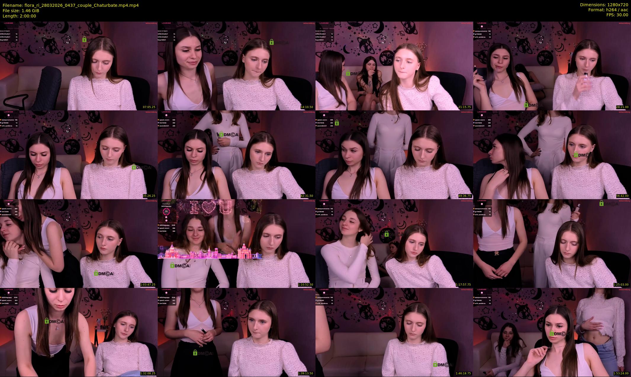 flora_ri — 120 minute Chaturbate female cam show recording, 720p, Mar 28, 2026