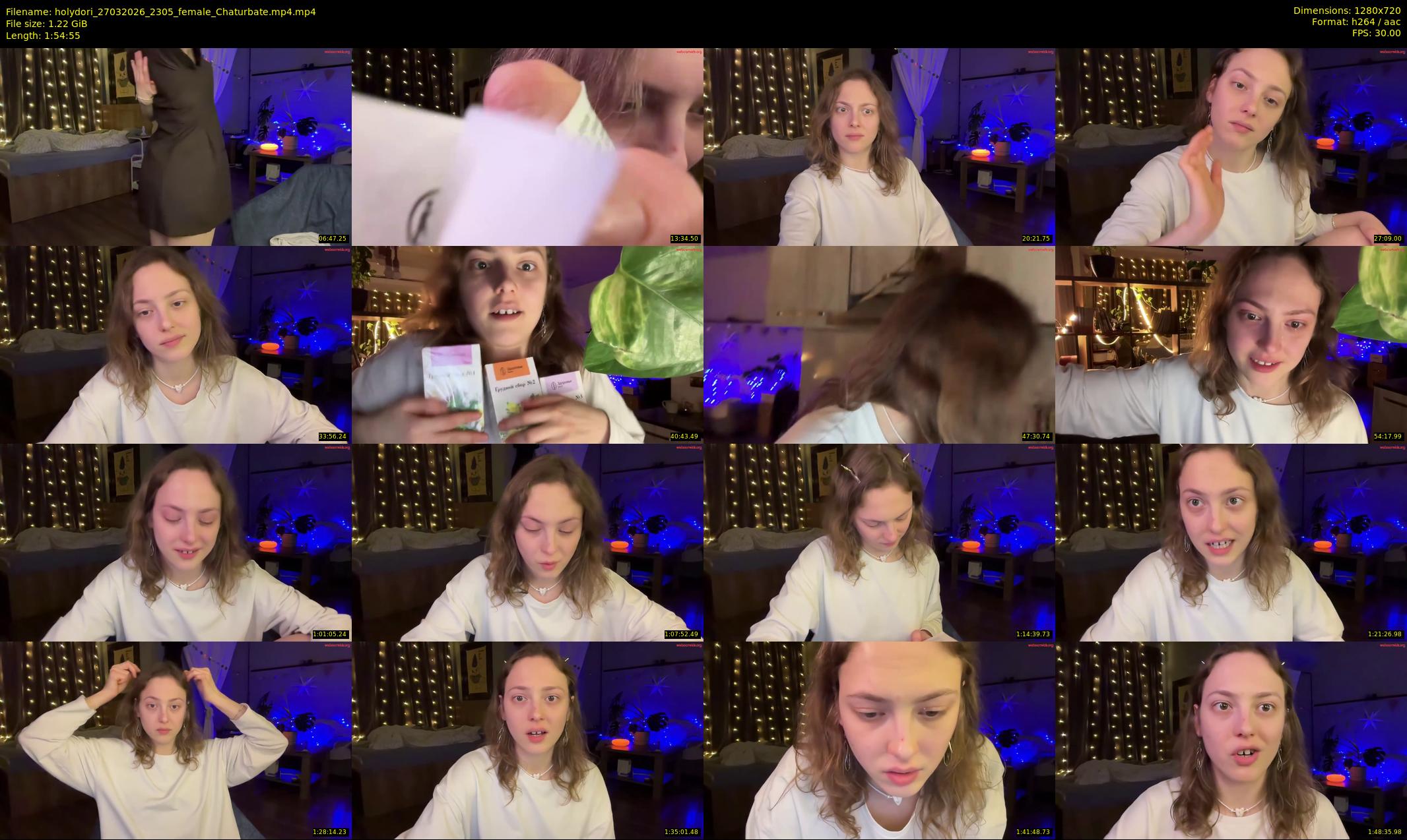 holydori — 115 minute Chaturbate female cam show recording, 720p, Mar 27, 2026