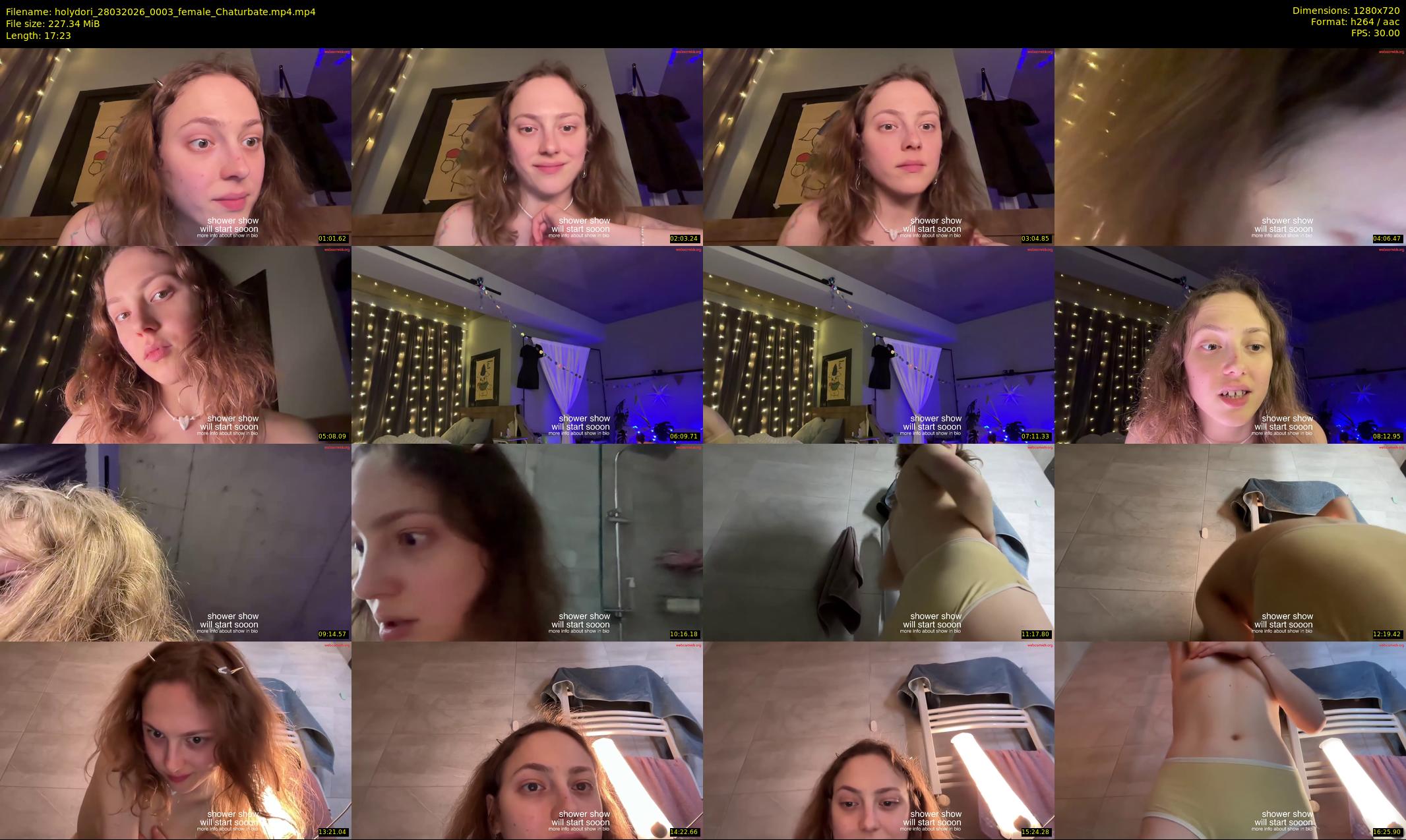 holydori — 18 minute Chaturbate female cam show recording, 720p, Mar 28, 2026