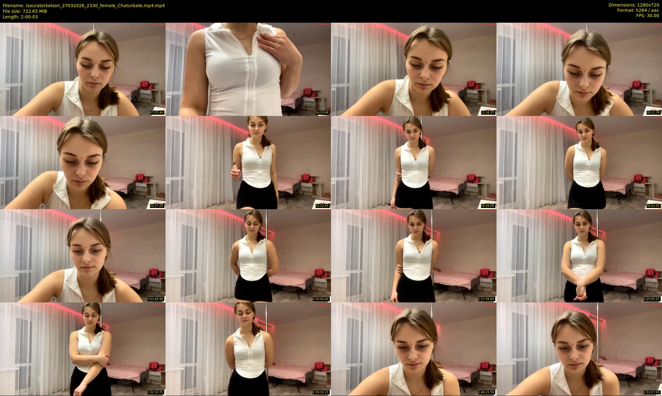 isauratorkelson — 121 minute Chaturbate female cam show recording, 720p, Mar 27, 2026