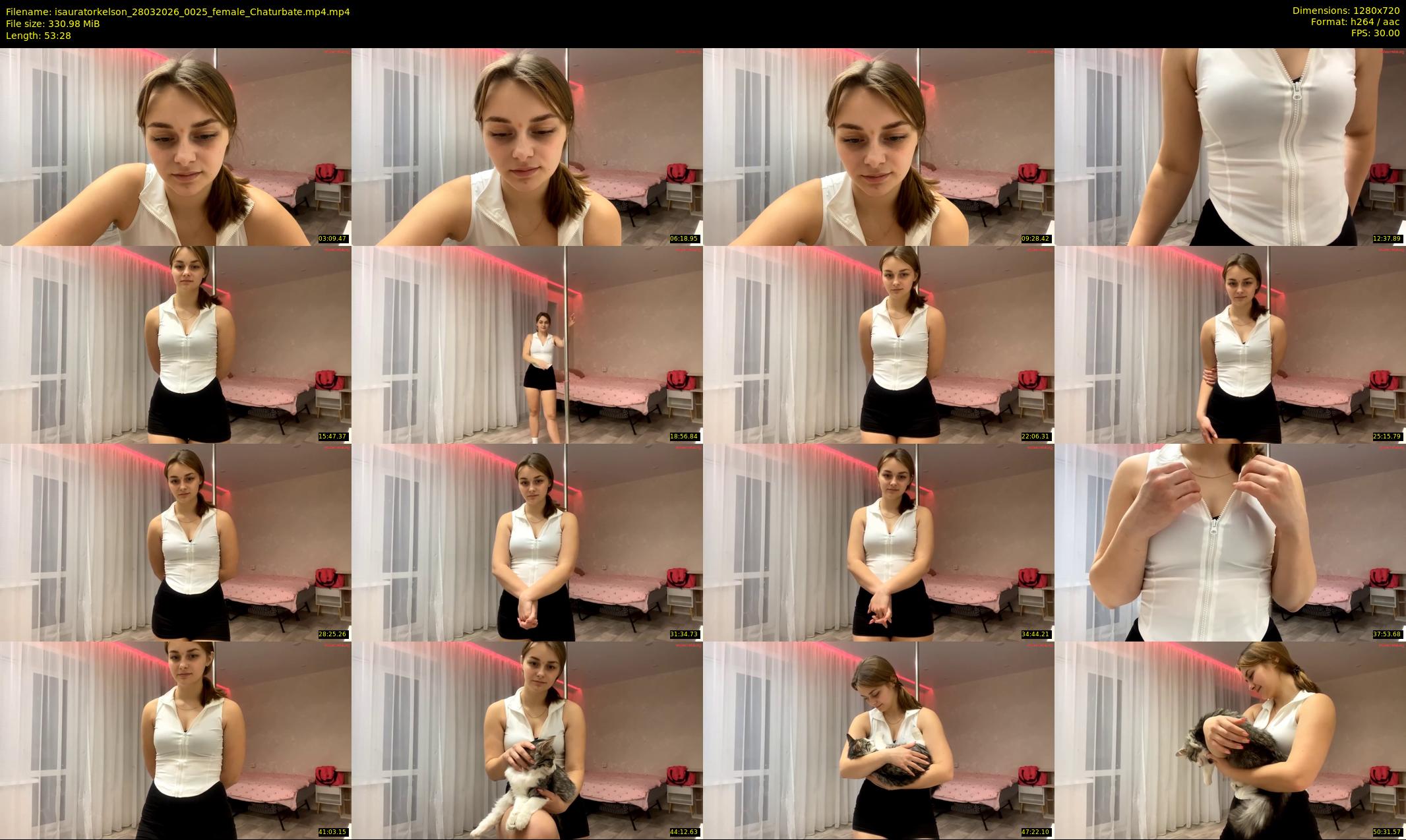 isauratorkelson — 54 minute Chaturbate female cam show recording, 720p, Mar 28, 2026