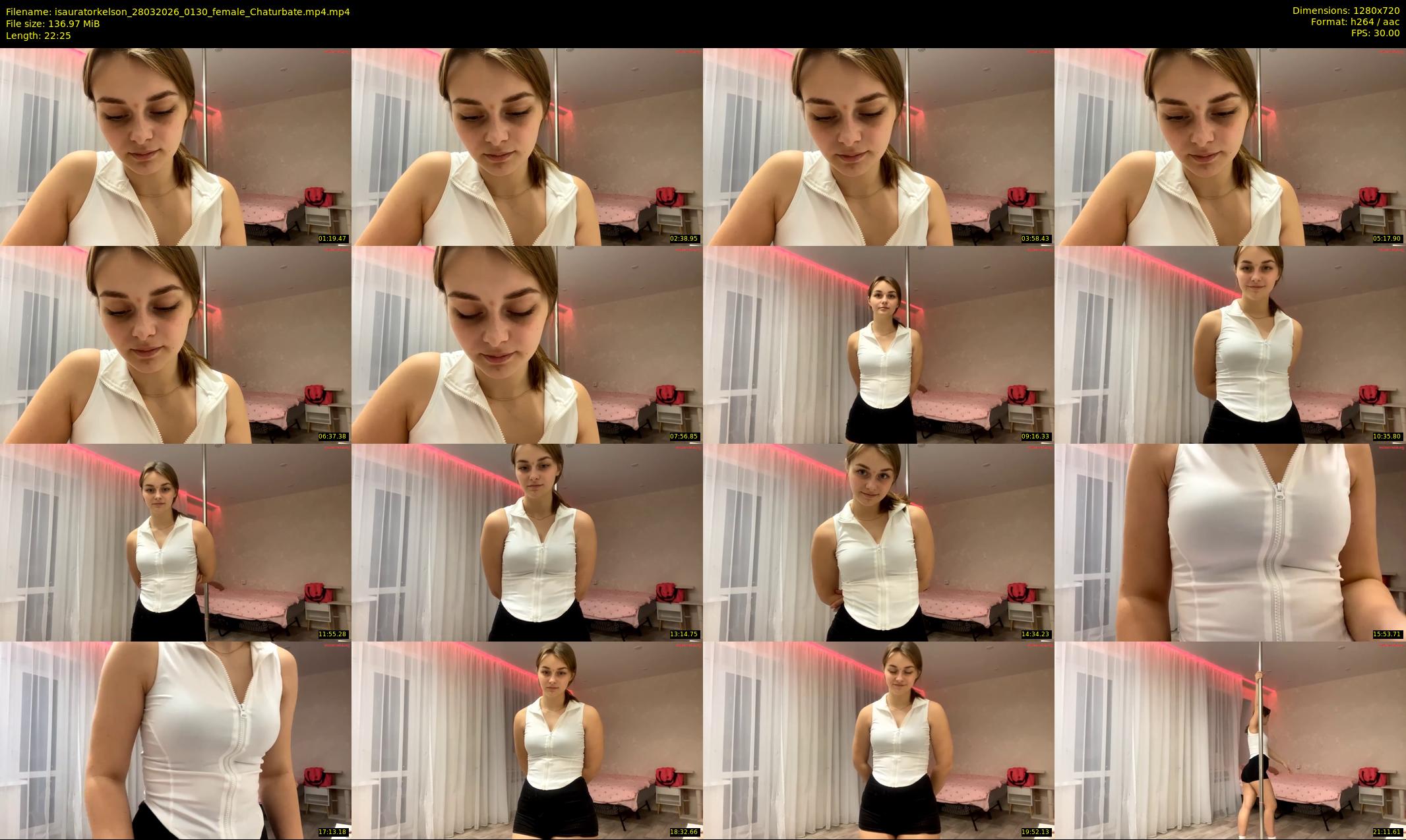 isauratorkelson — 23 minute Chaturbate female cam show recording, 720p, Mar 28, 2026