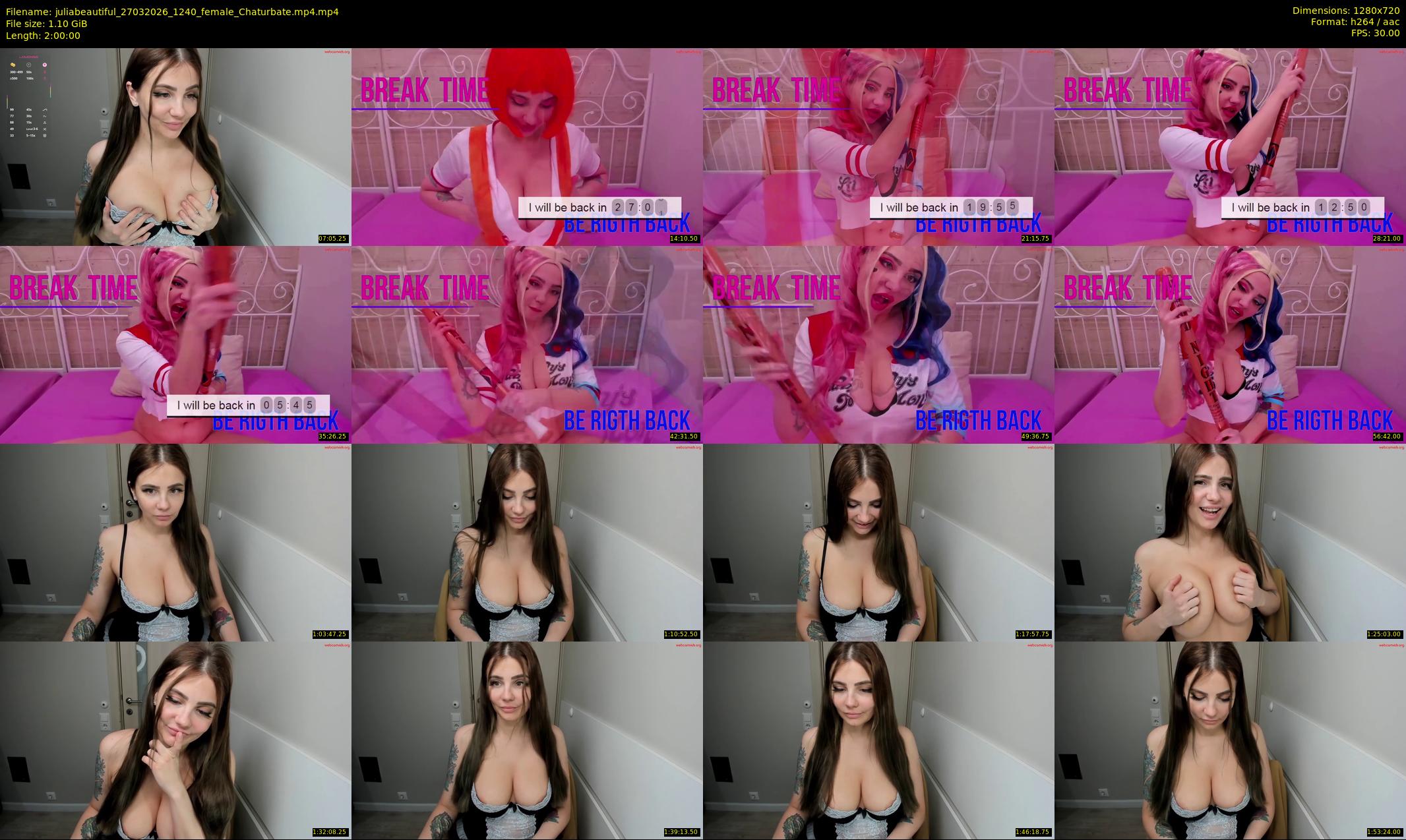 juliabeautiful — 120 minute Chaturbate female cam show recording, 720p, Mar 27, 2026
