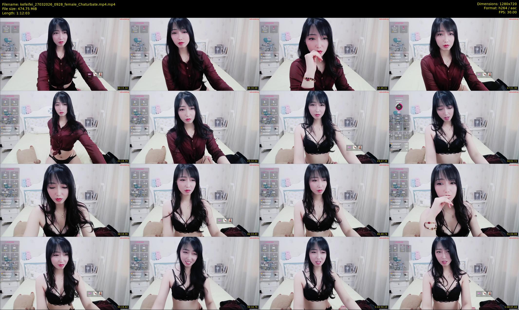 kefeifei — 73 minute Chaturbate female cam show recording, 720p, Mar 27, 2026