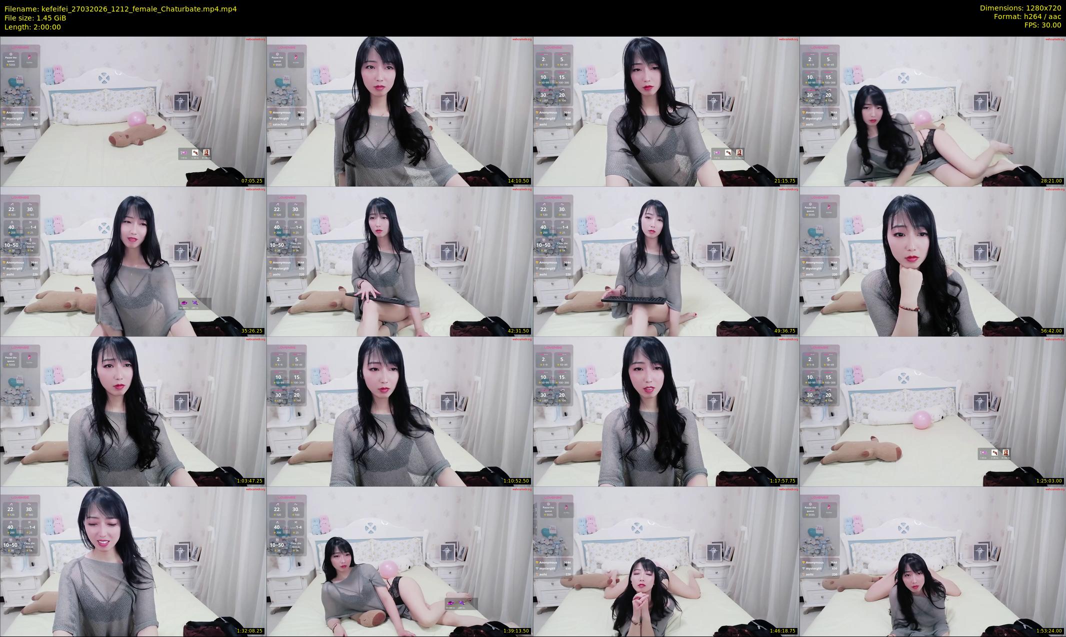 kefeifei — 120 minute Chaturbate female cam show recording, 720p, Mar 27, 2026