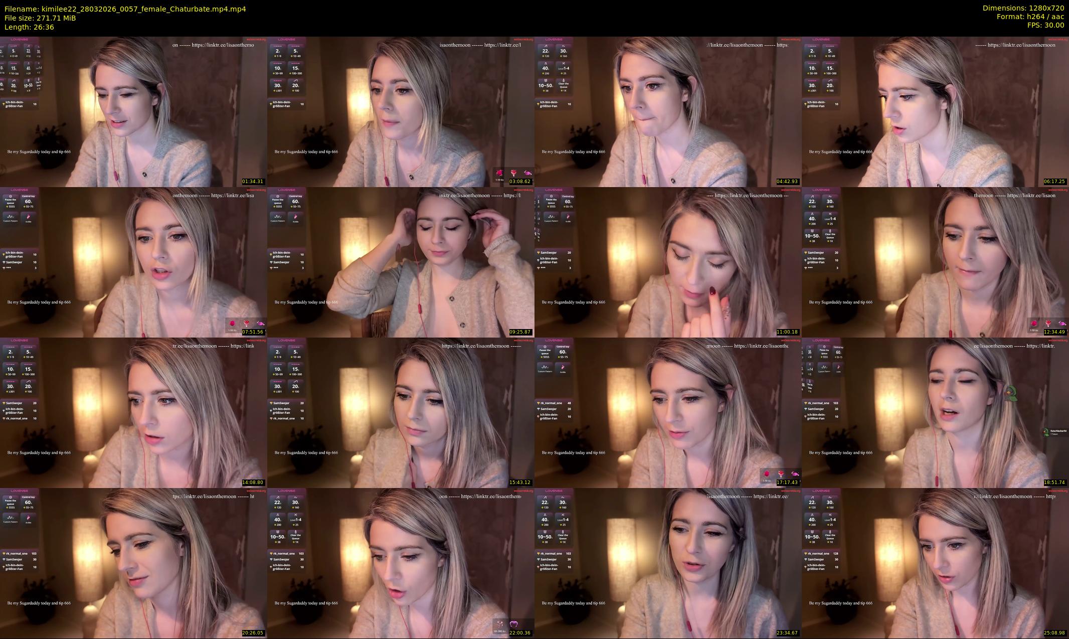 kimilee22 — 27 minute Chaturbate female cam show recording, 720p, Mar 28, 2026